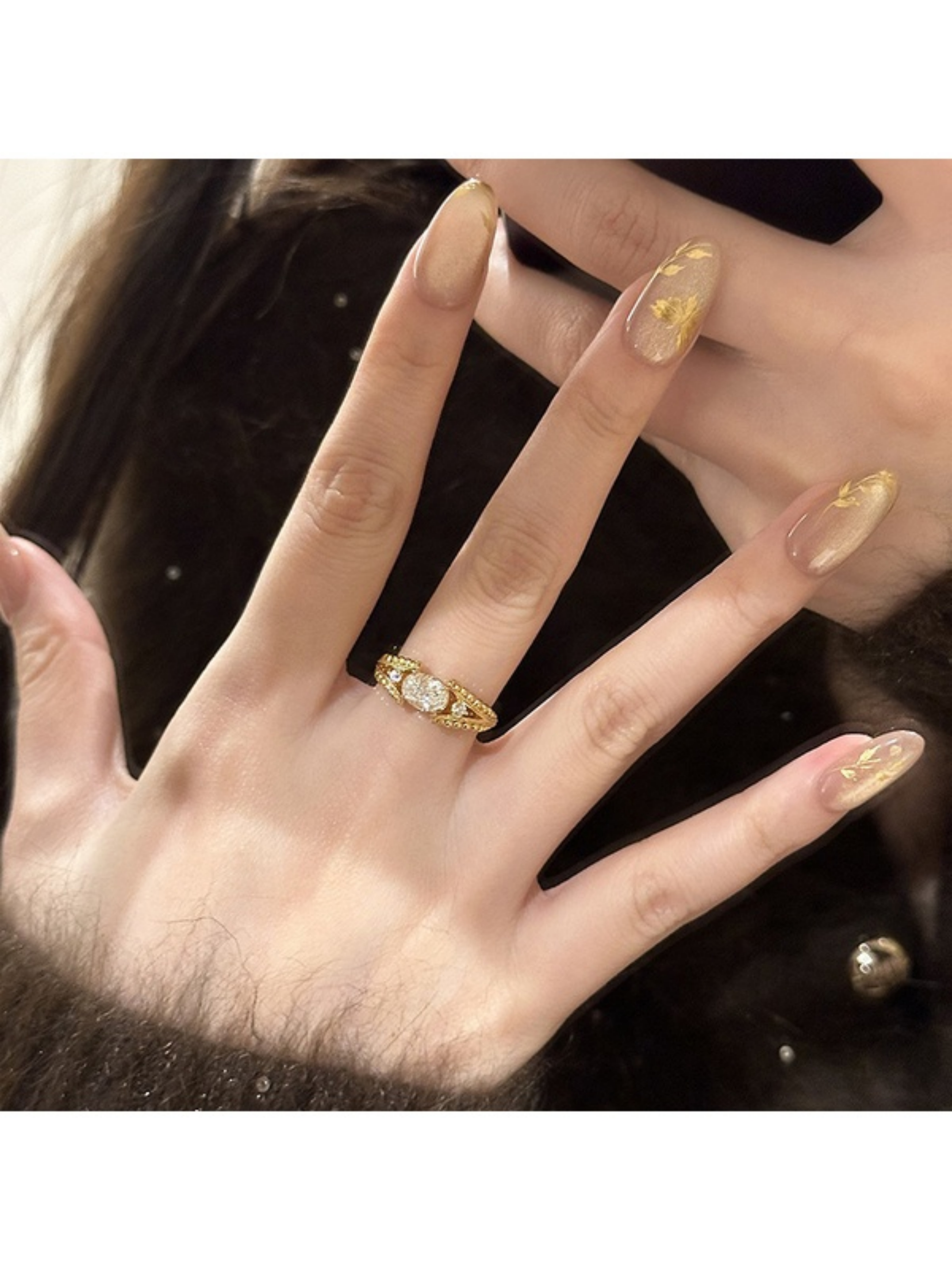 Gold Embellished Ring