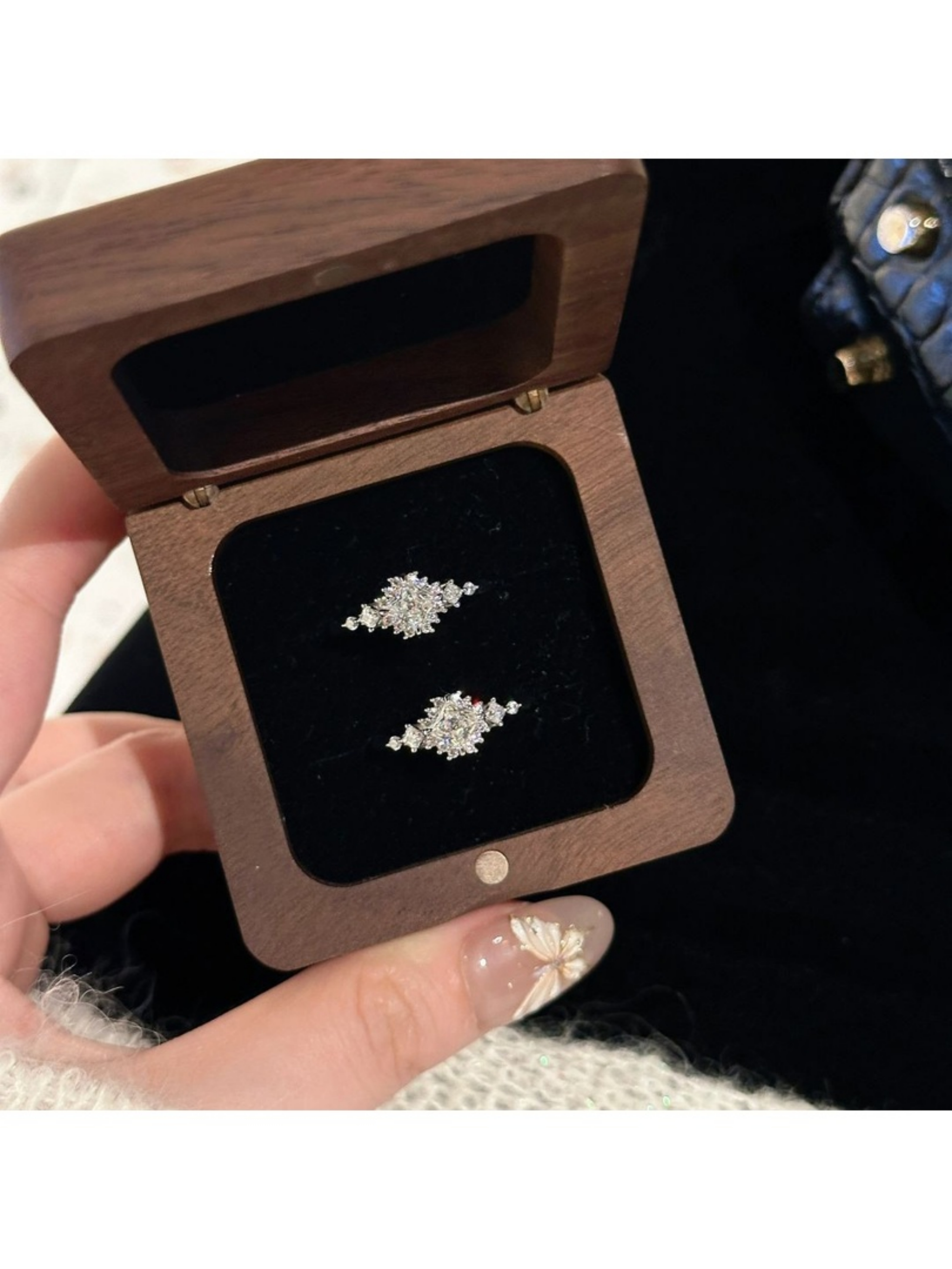 Silver Princess Cut Embellished Ring