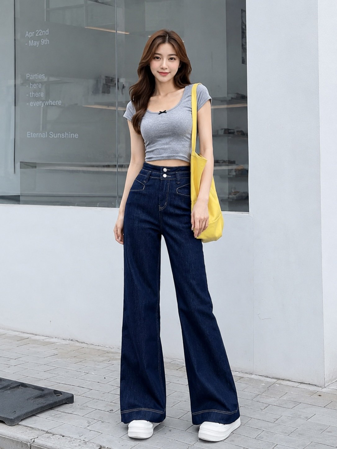 Dark Wash Wide Leg Jeans