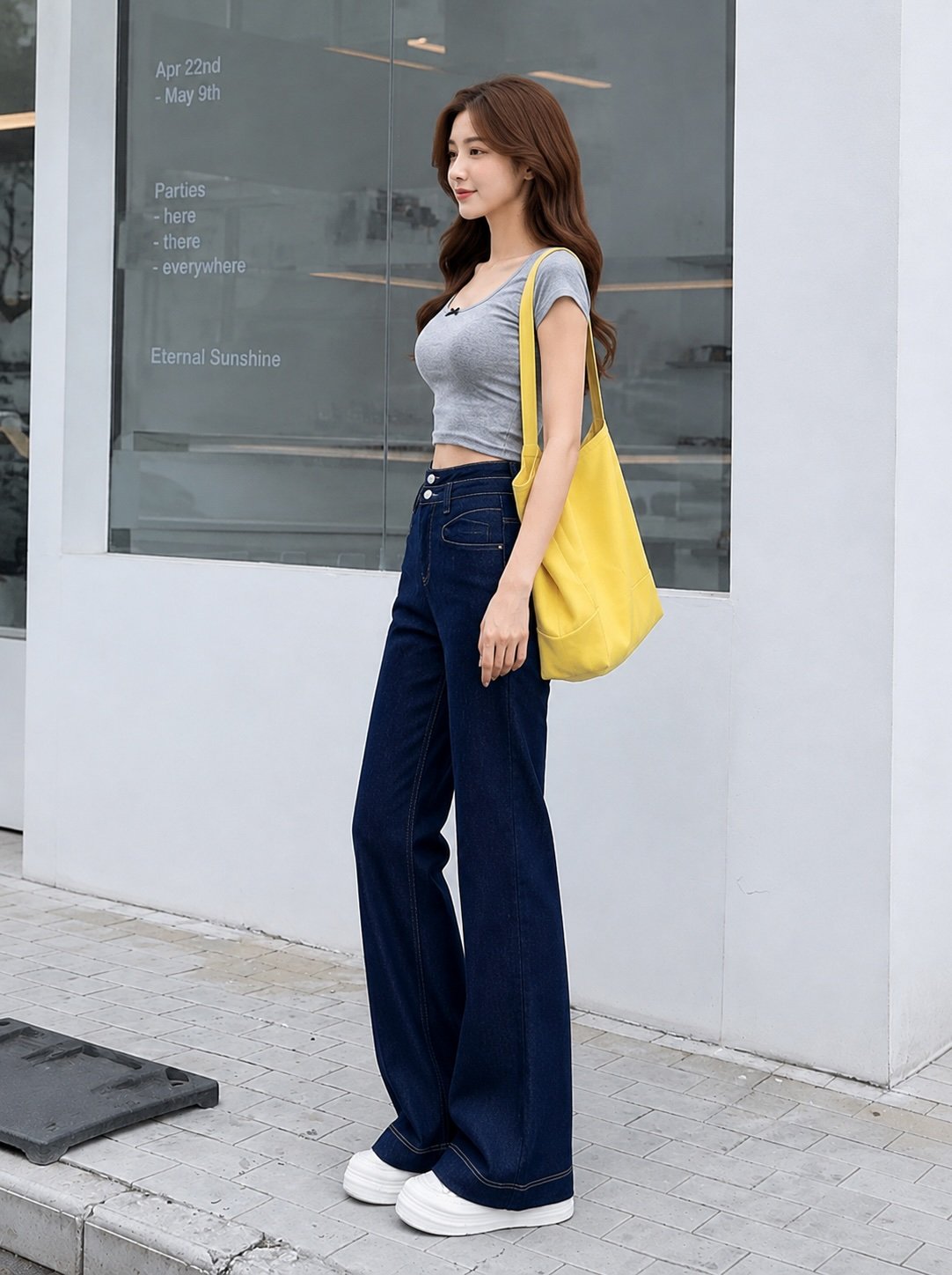 Dark Wash Wide Leg Jeans