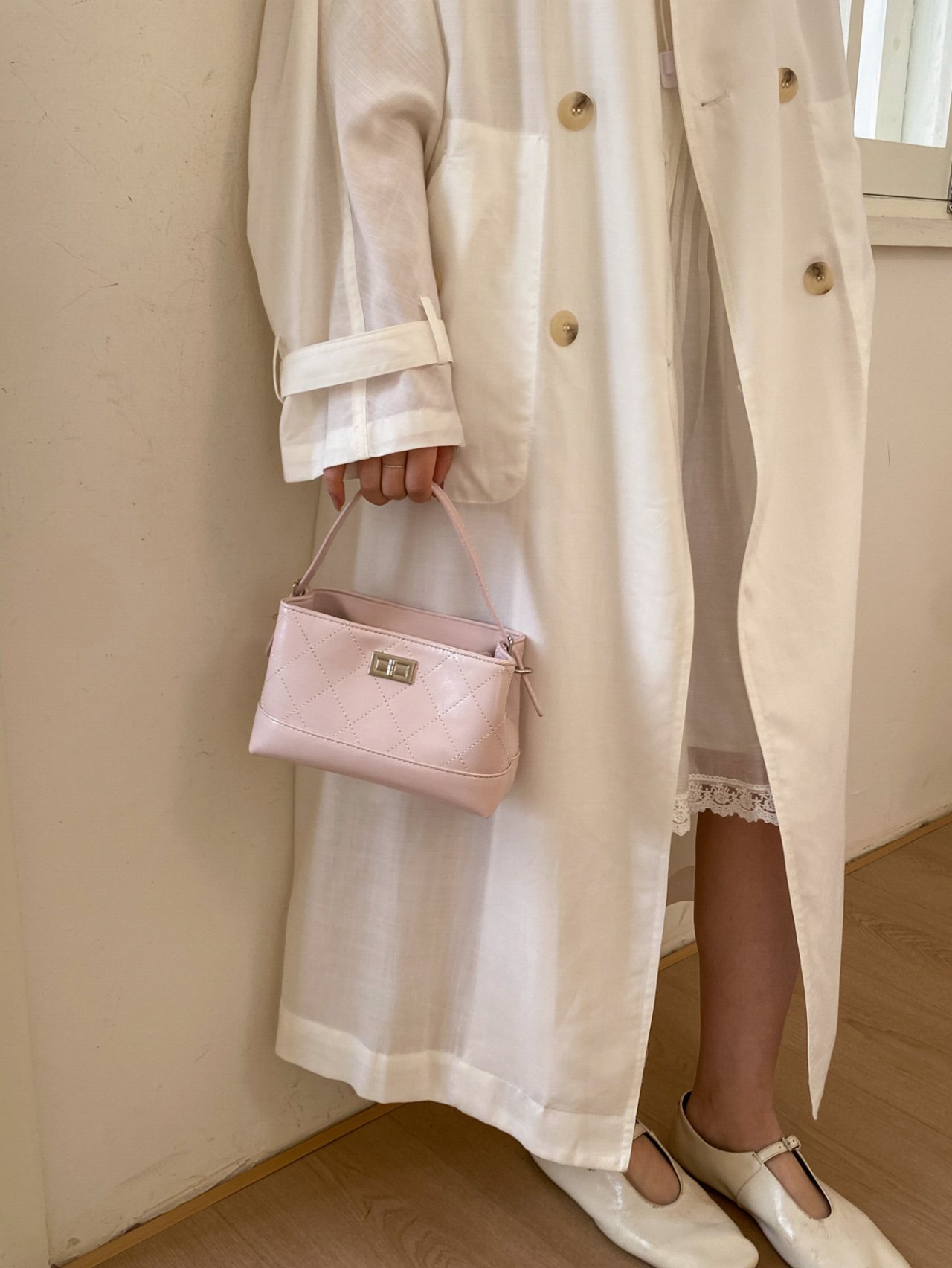 Pink Quilted Mini Handbag