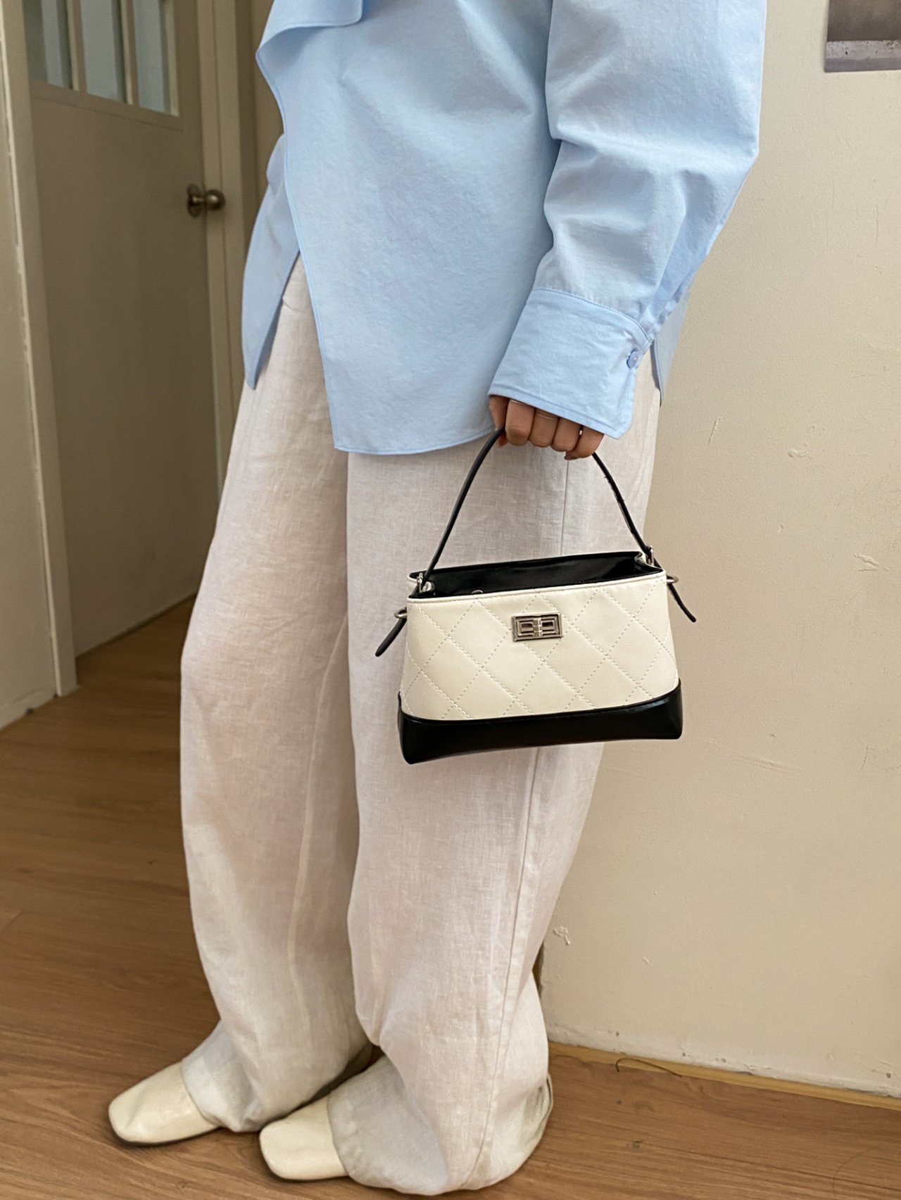 White Quilted Tote Bag
