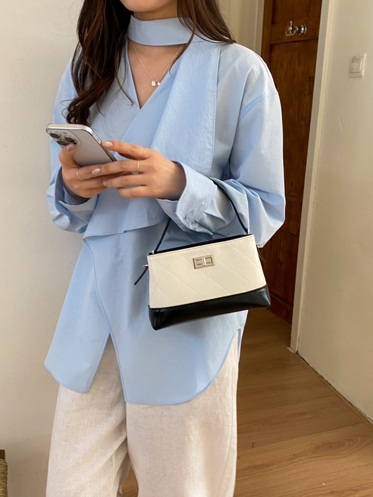White Quilted Tote Bag