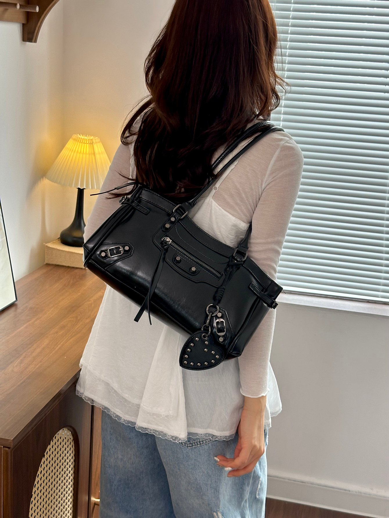 Black Tote Shoulder Bag