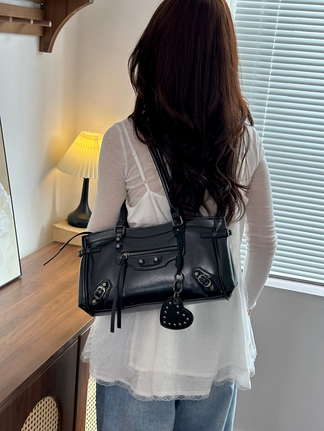 Black Tote Shoulder Bag