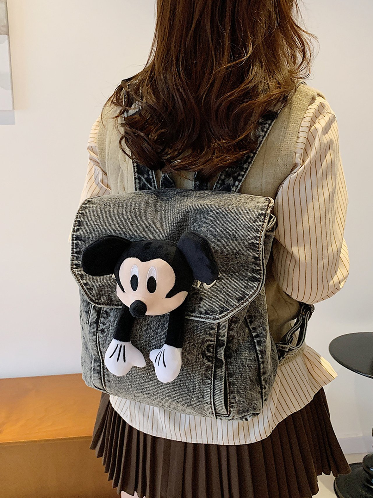 Blue Denim Backpack 