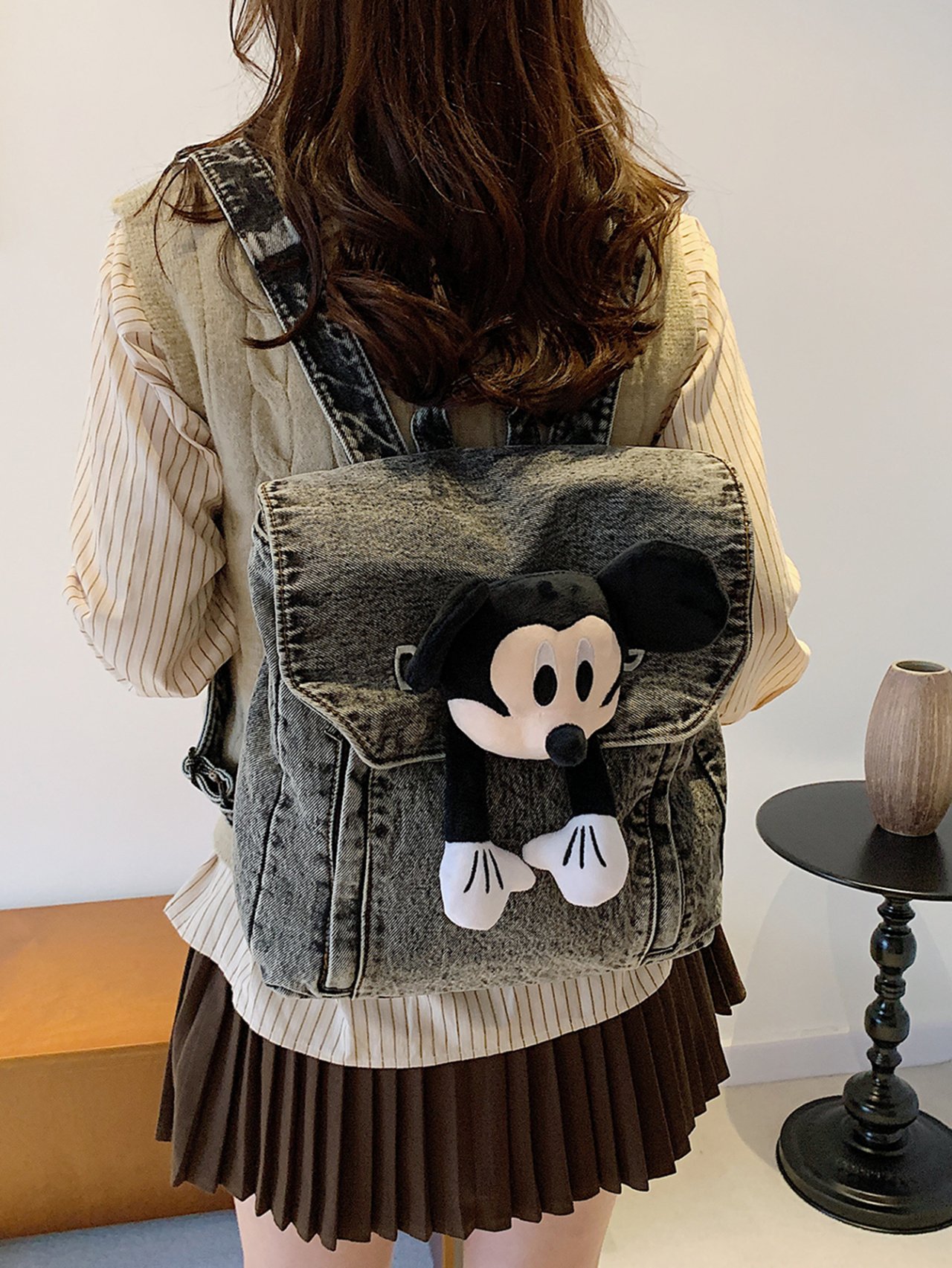 Blue Denim Backpack 