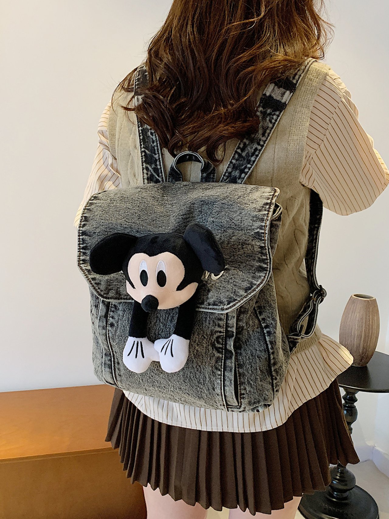 Blue Denim Backpack 