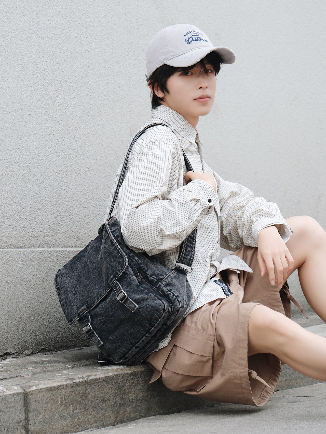 Black Denim Backpack