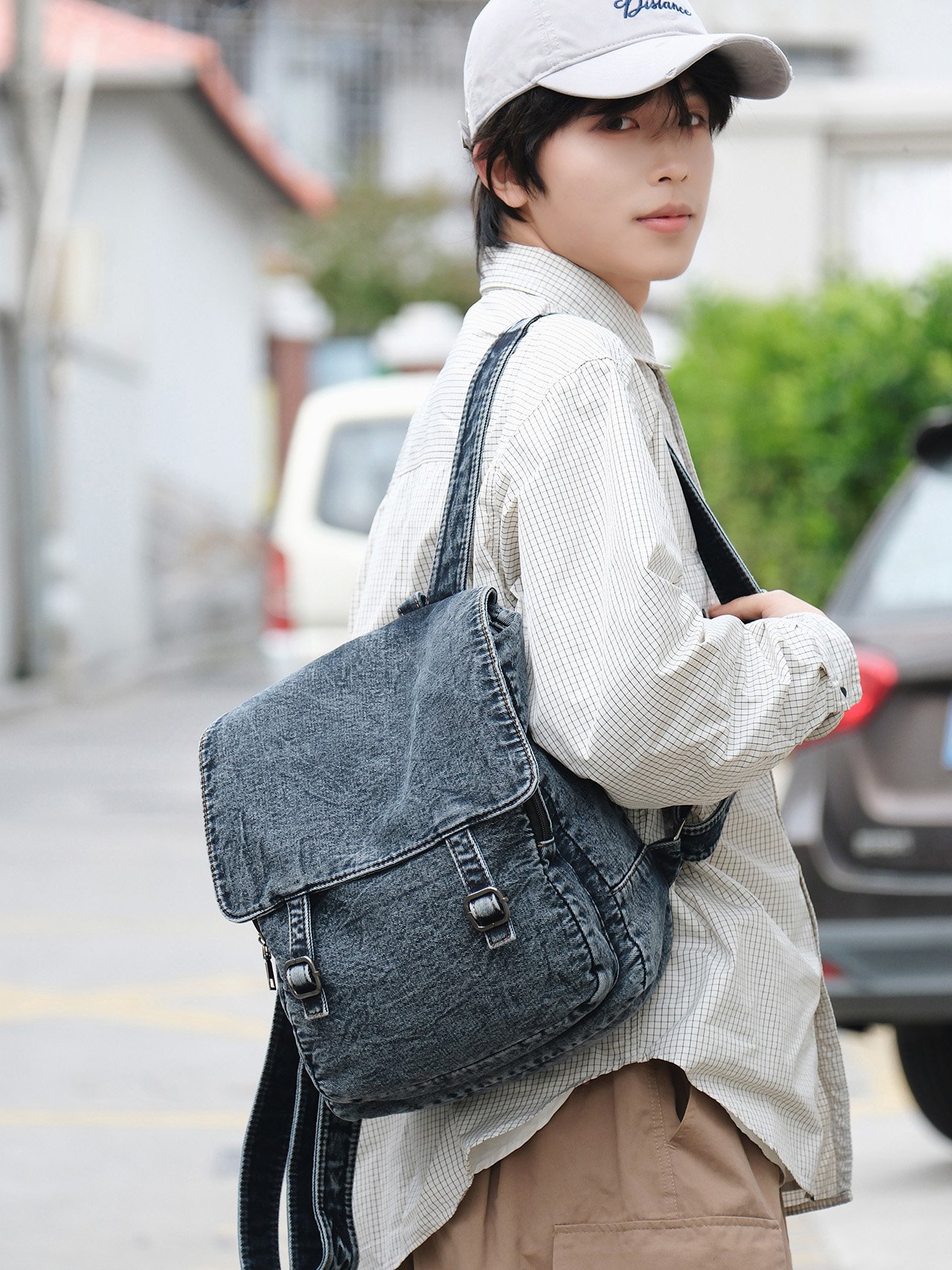 Denim Blue Casual Backpack