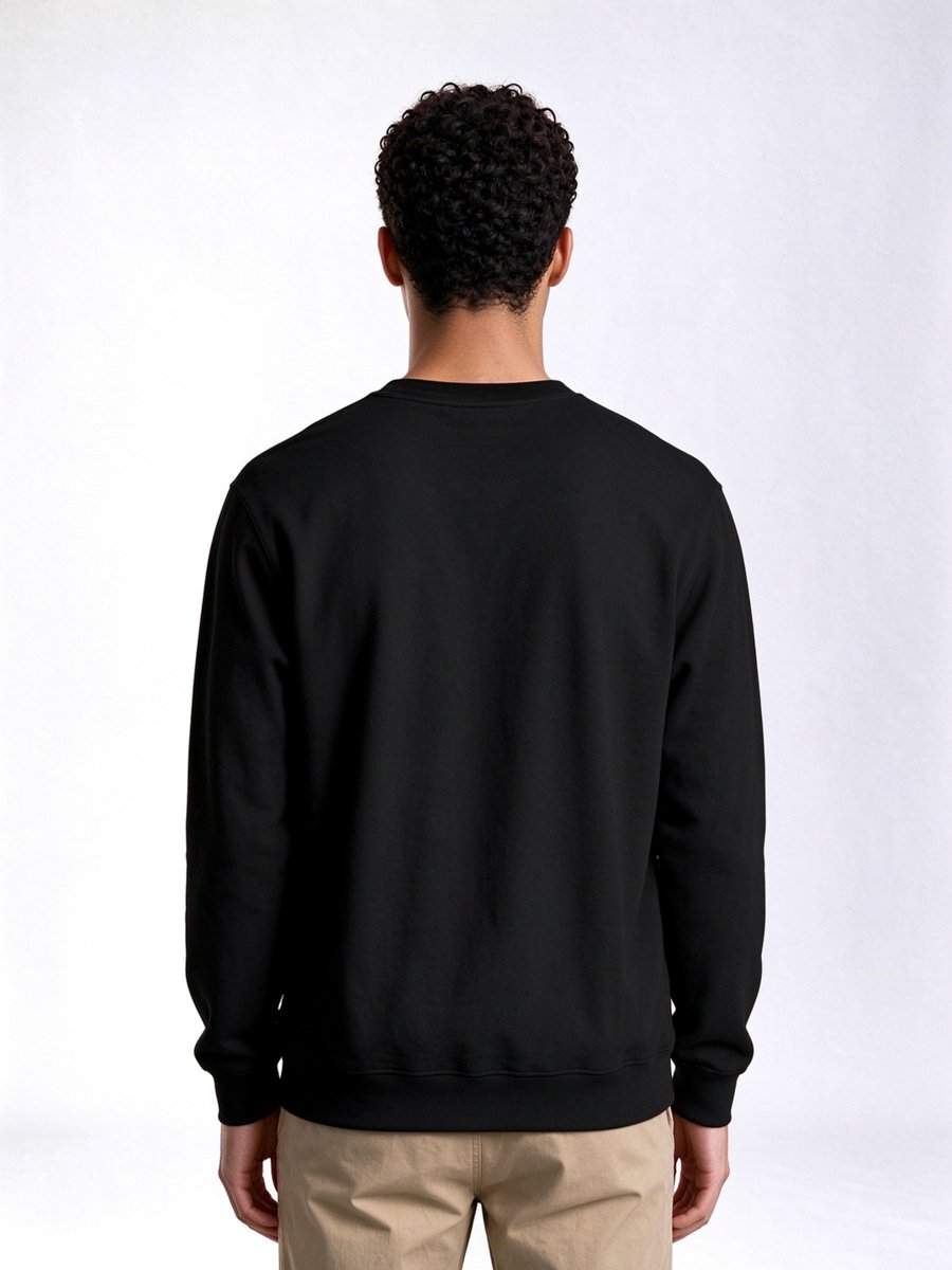 Black Graphic Print Round Neck Regular Fit T-Shirt