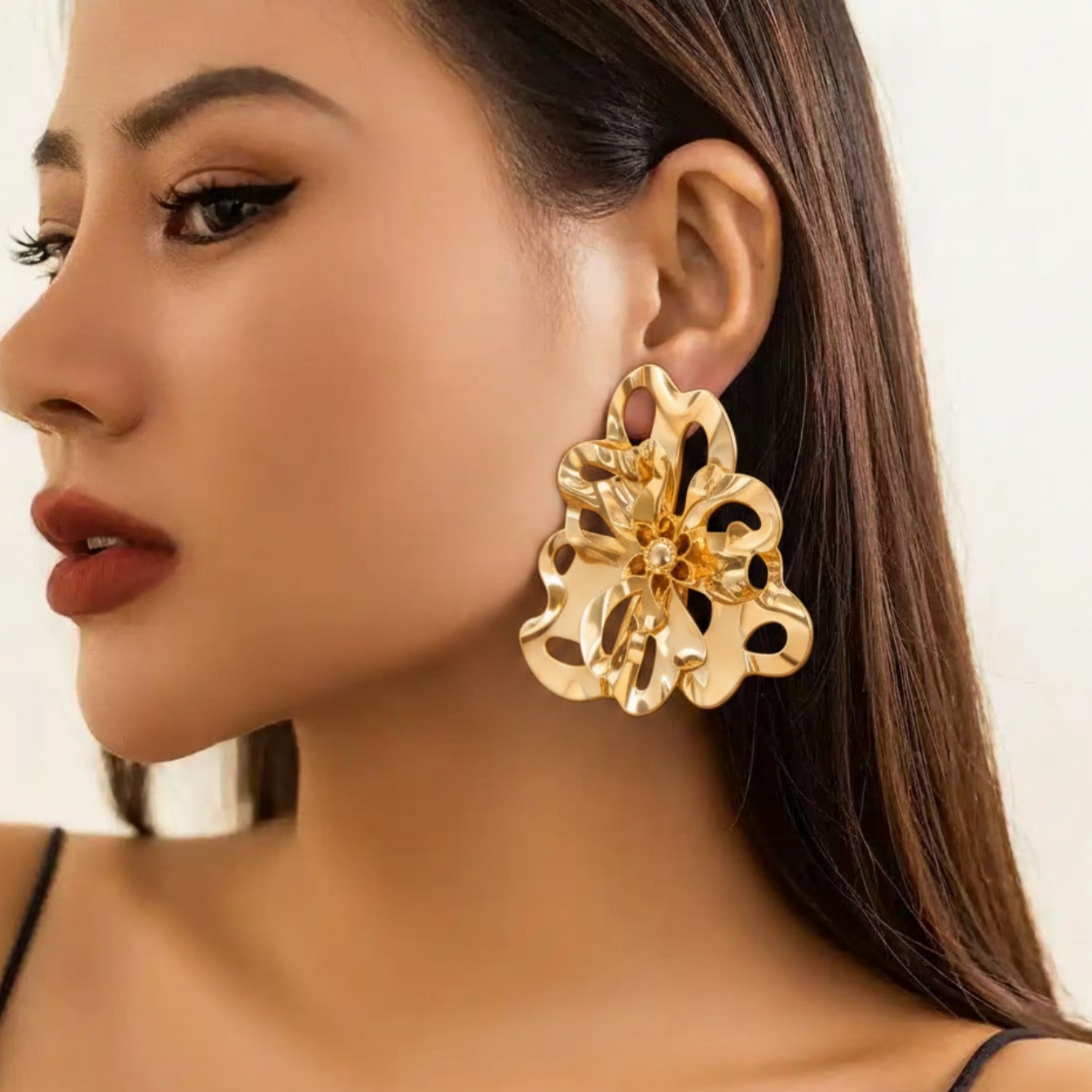 Gold Bloom Stud Earrings