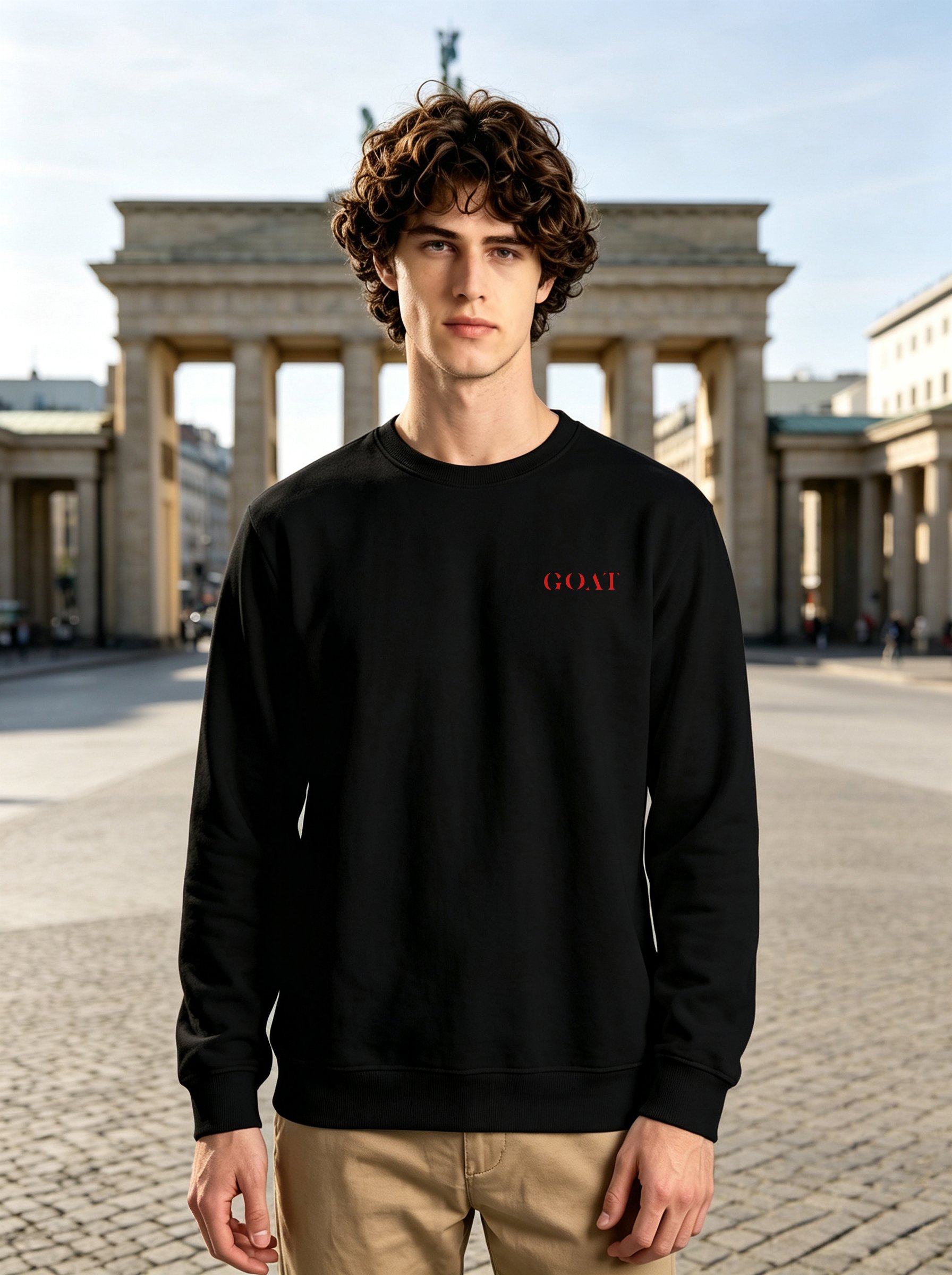 Black Slogan Print Crew Neck Sweatshirt