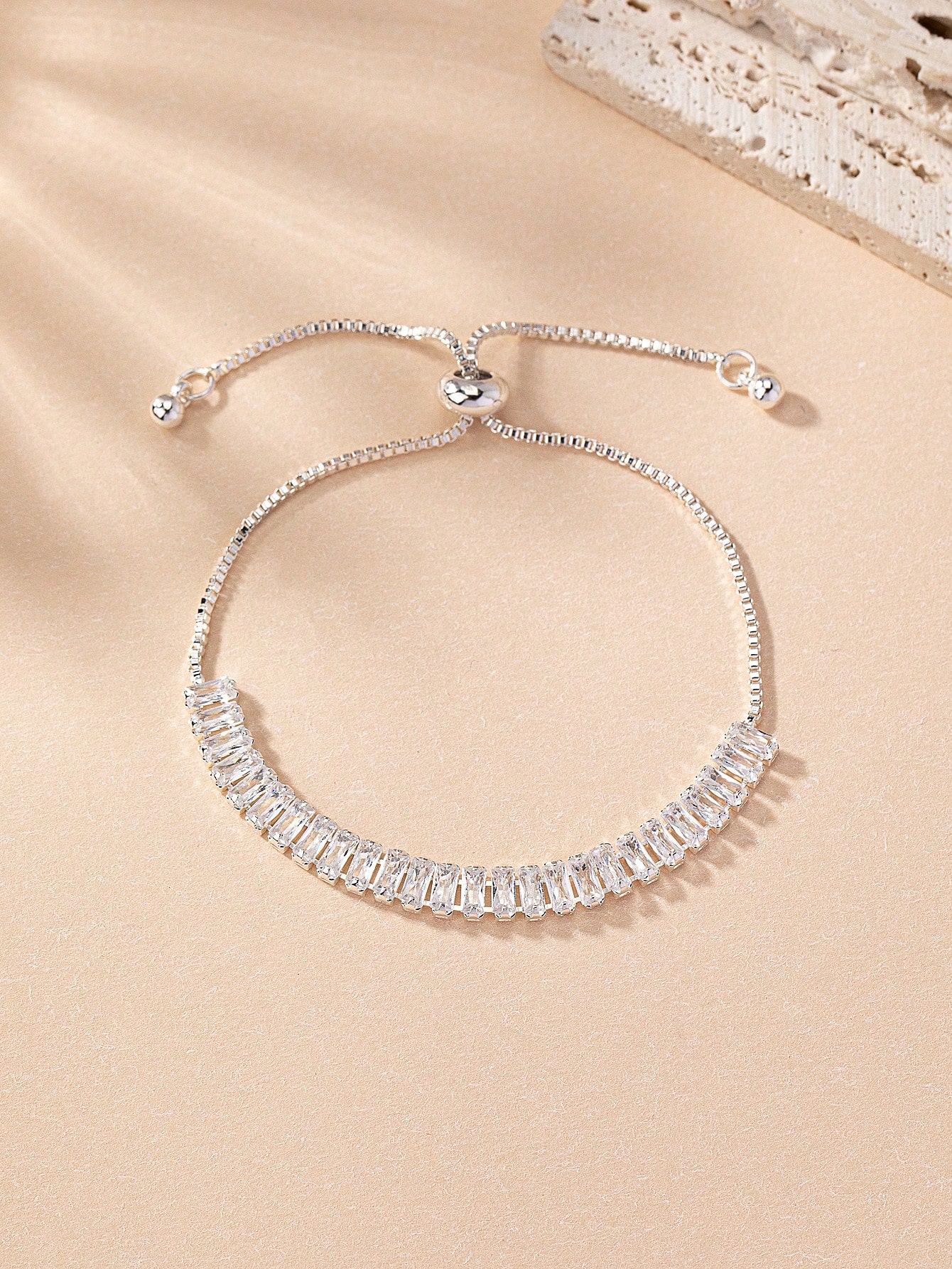 Silver Solid Link Bracelet