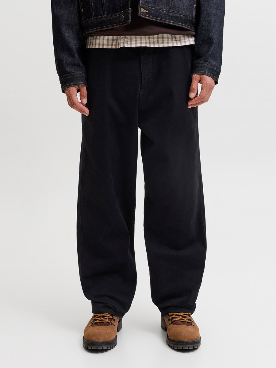 Black JPSTALEX Wide leg Denim Trousers