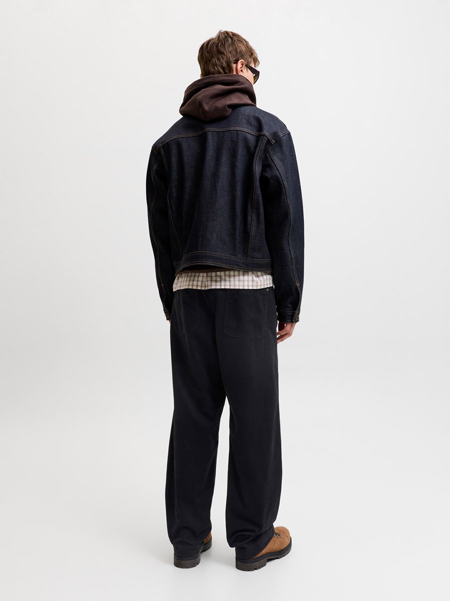 Black JPSTALEX Wide leg Denim Trousers