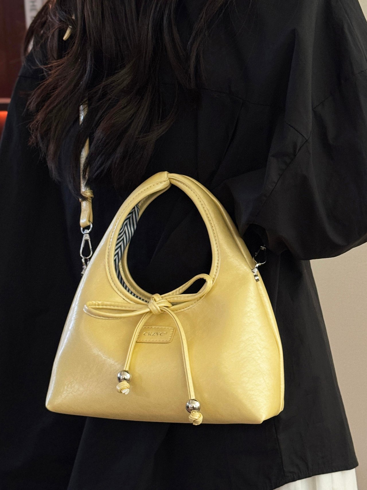 Yellow Bow Tie Crossbody Bag
