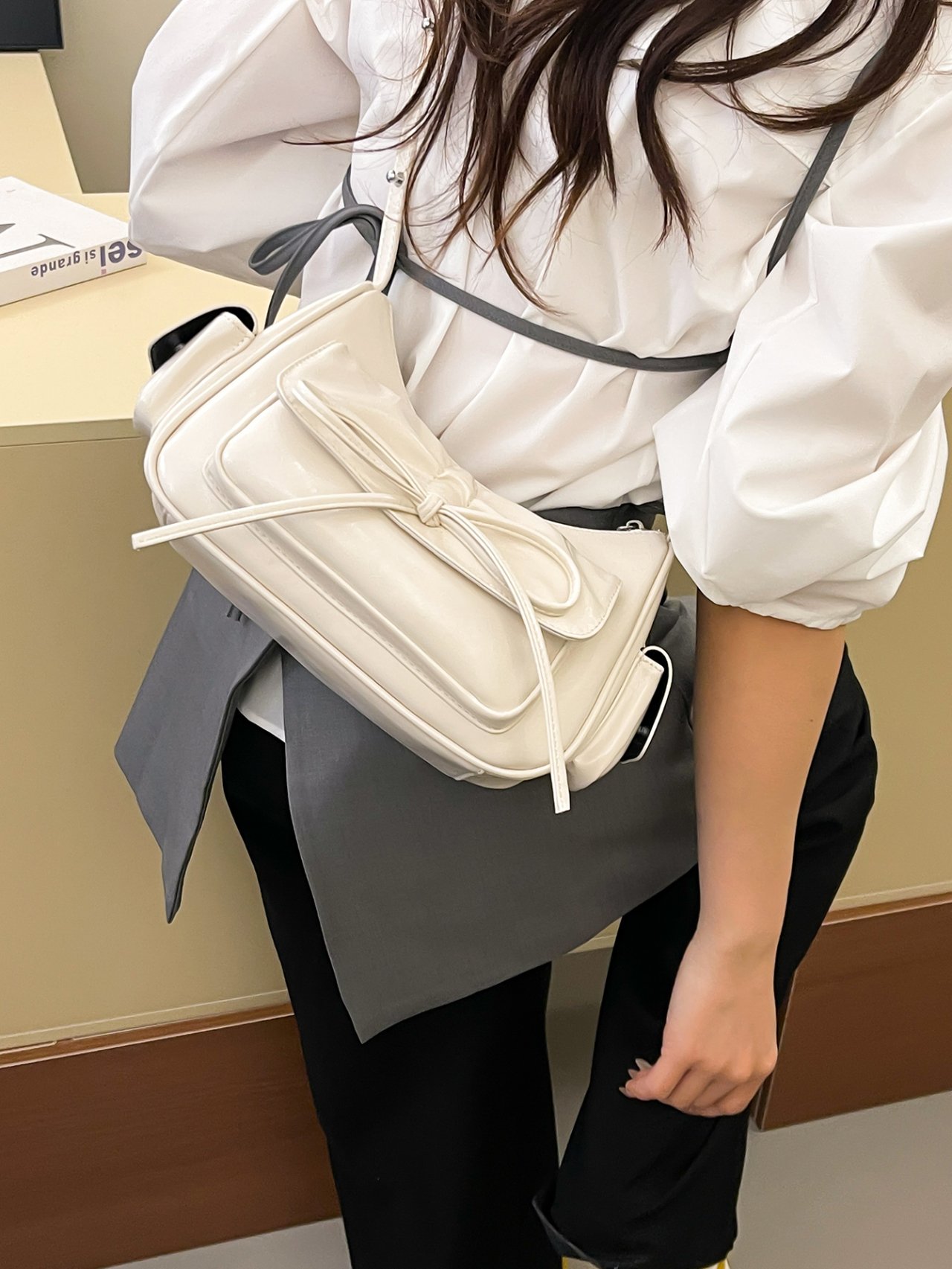 Off-White Flap Pocket Crossbody Bag