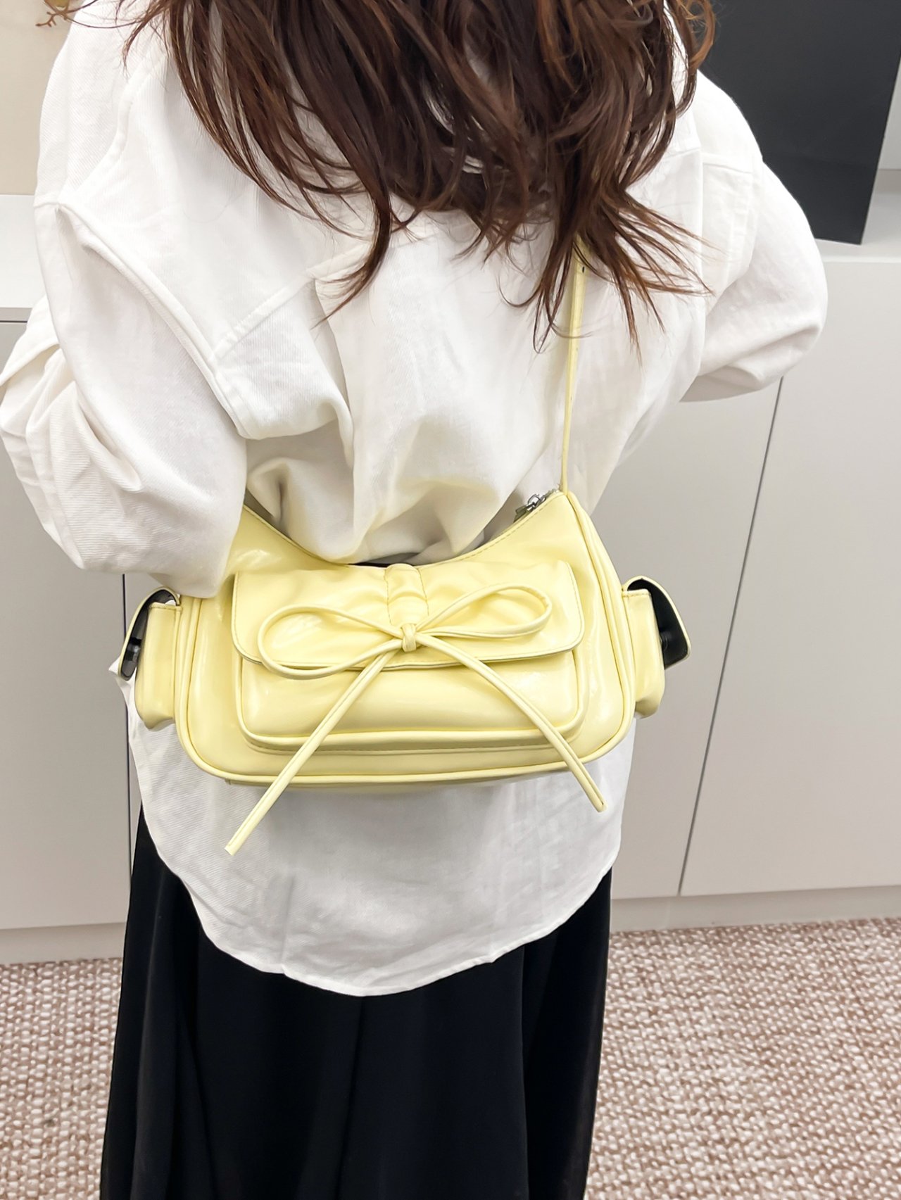 Yellow Bow Crossbody Bag