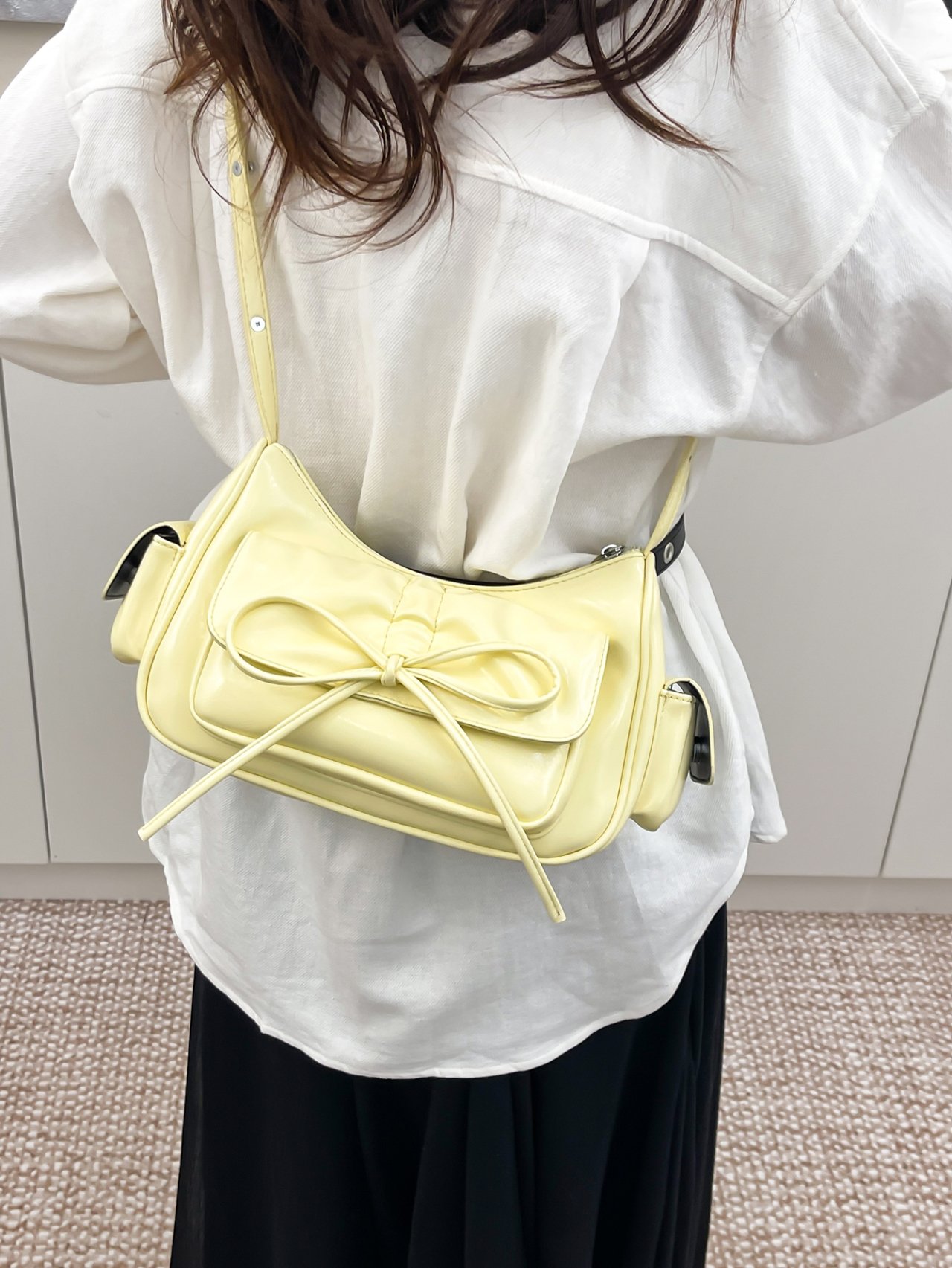 Yellow Bow Crossbody Bag