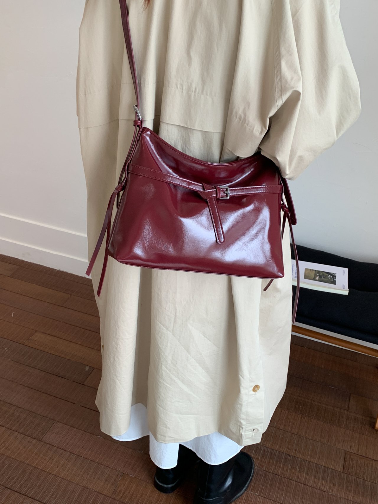 Red Patent Crossbody Bag