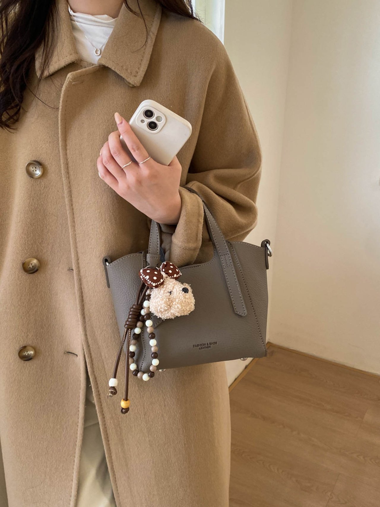 Grey Crossbody Handbag