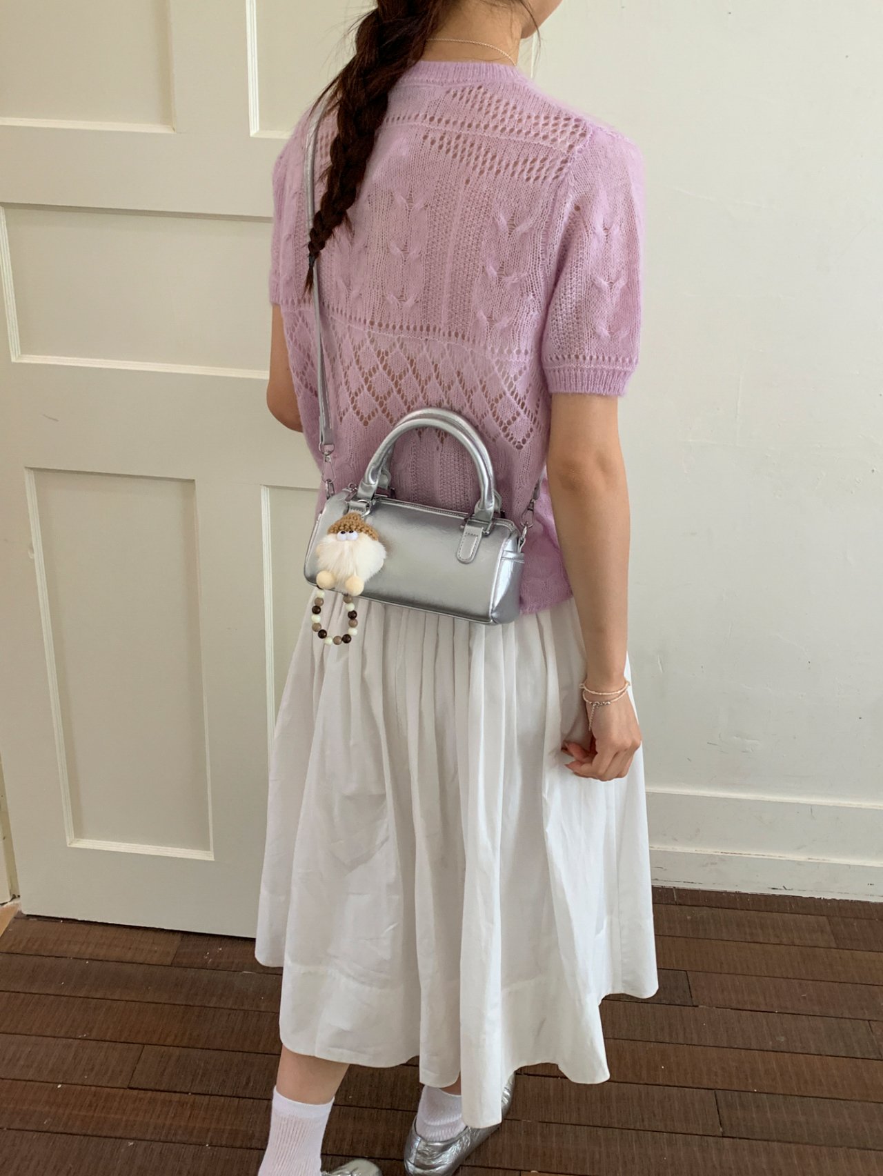 Silver Mini Crossbody Bag