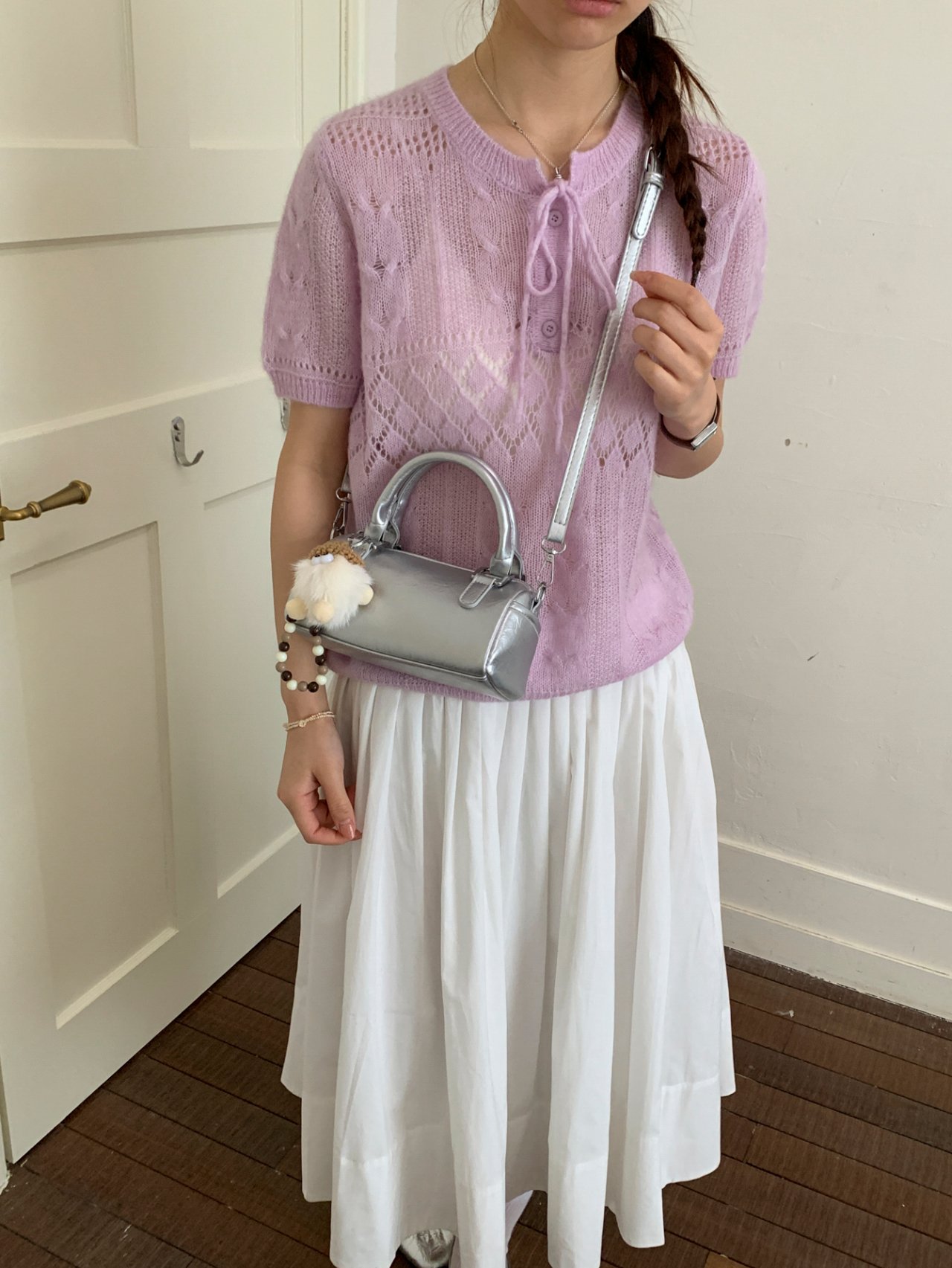 Silver Mini Crossbody Bag