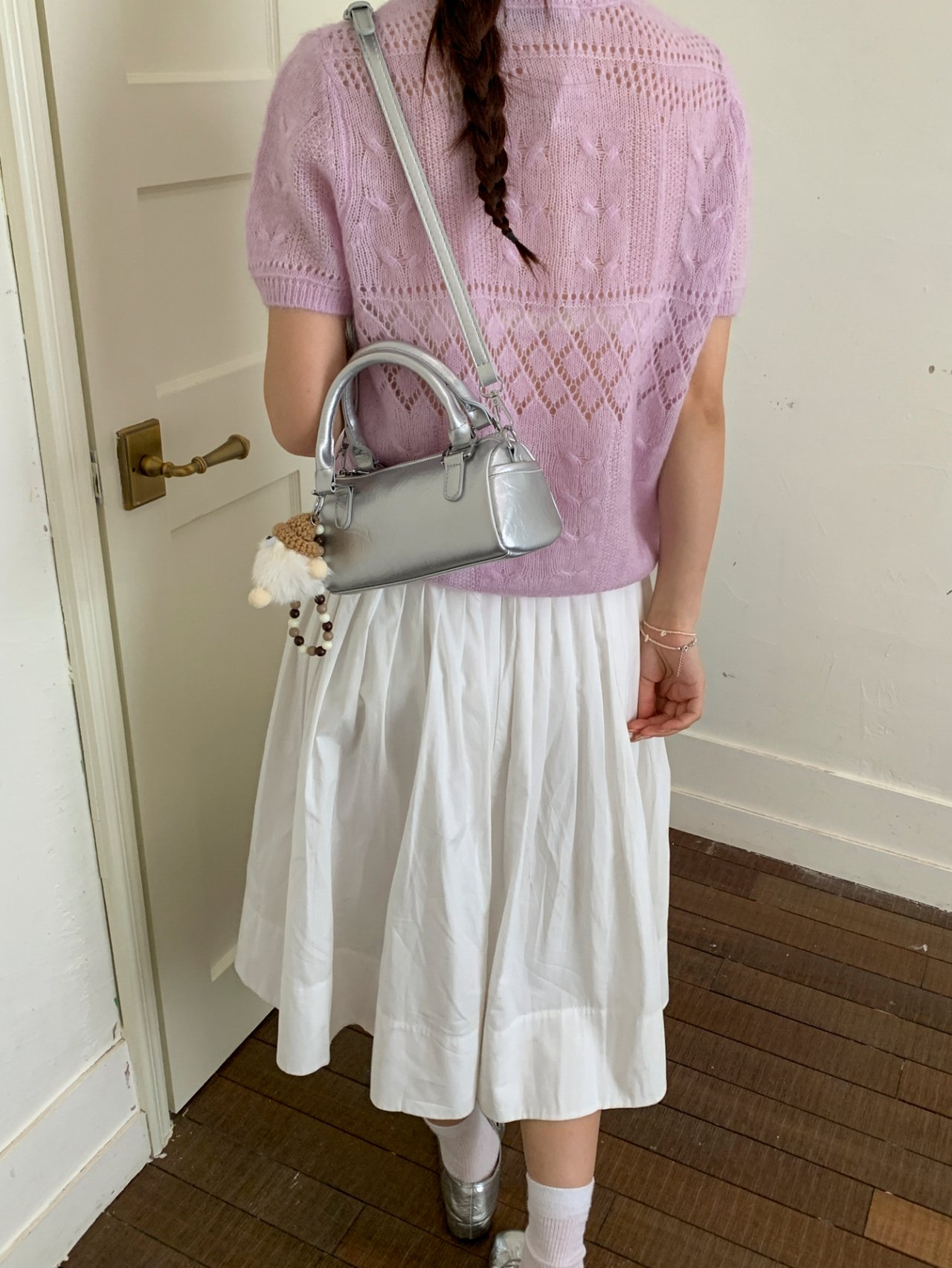 Silver Mini Crossbody Bag