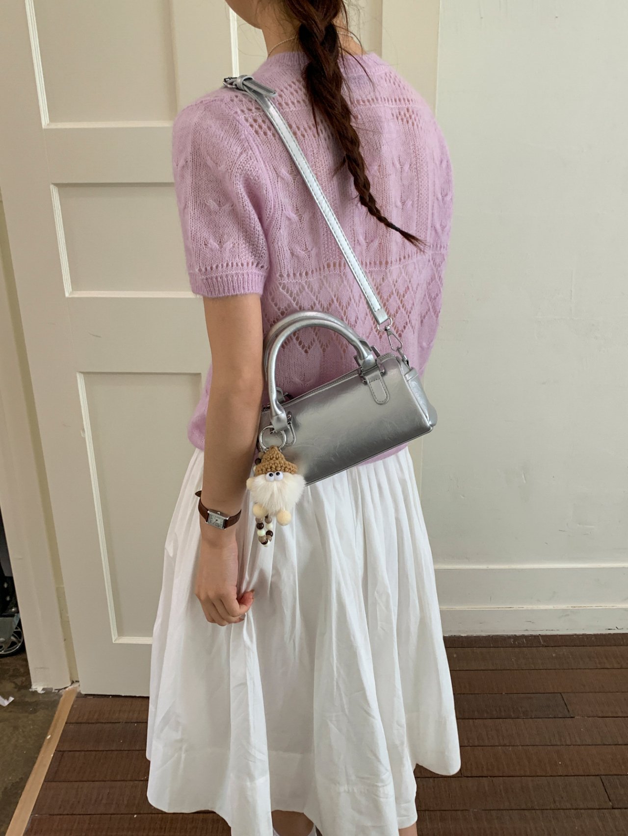 Silver Mini Crossbody Bag