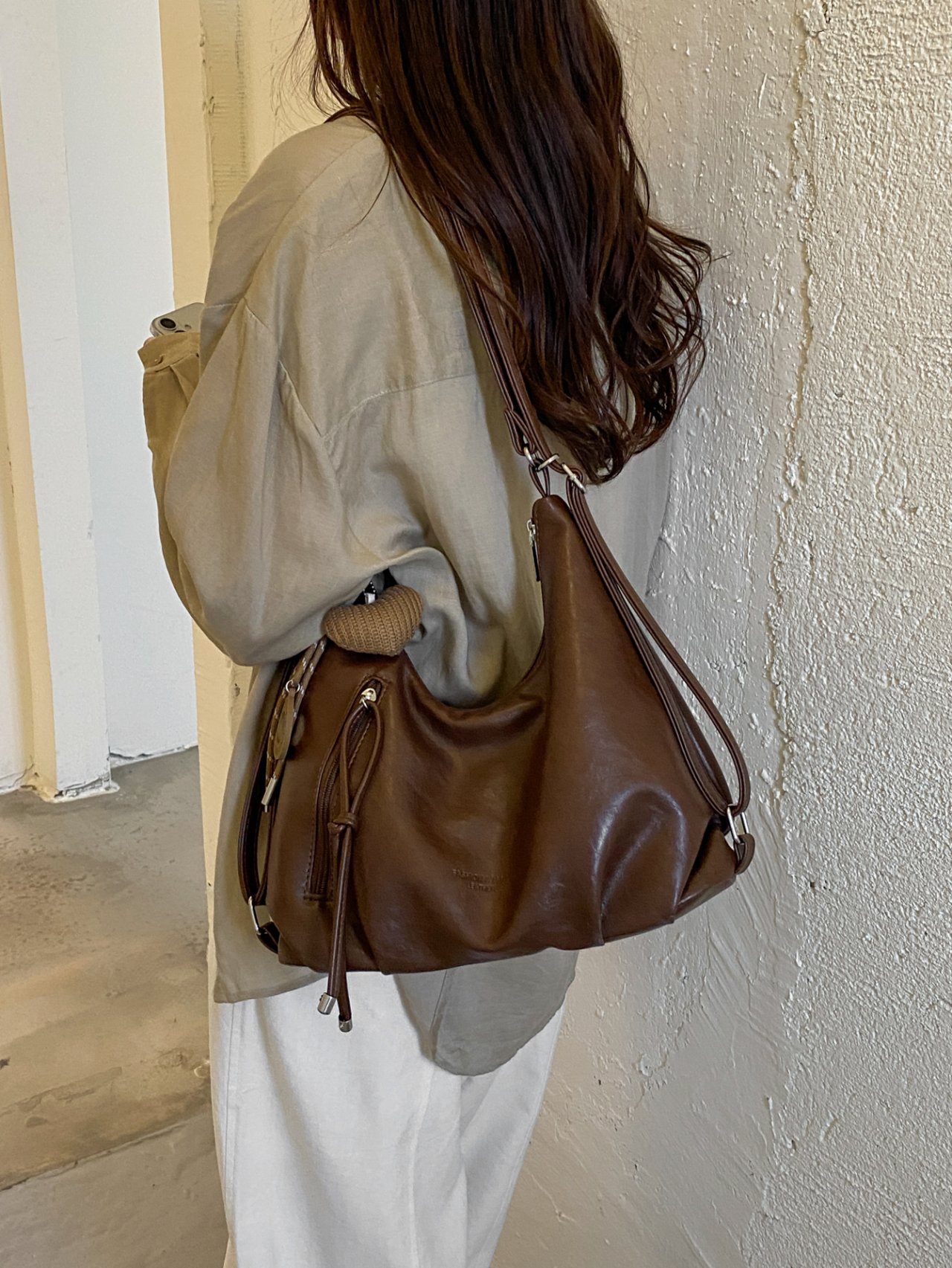 Brown Hobo Shoulder Bag