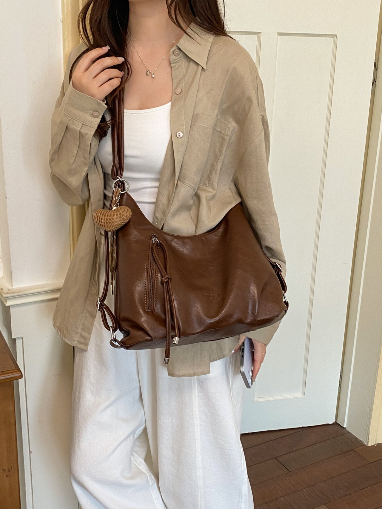 Brown Hobo Shoulder Bag