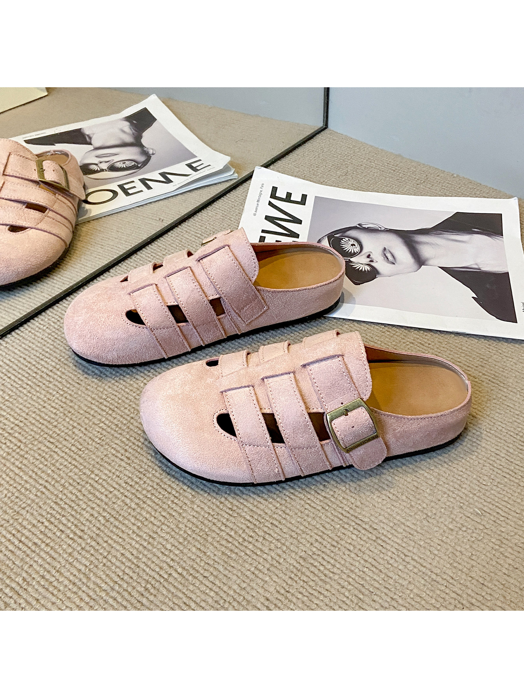 Light Pink Flat Sandals