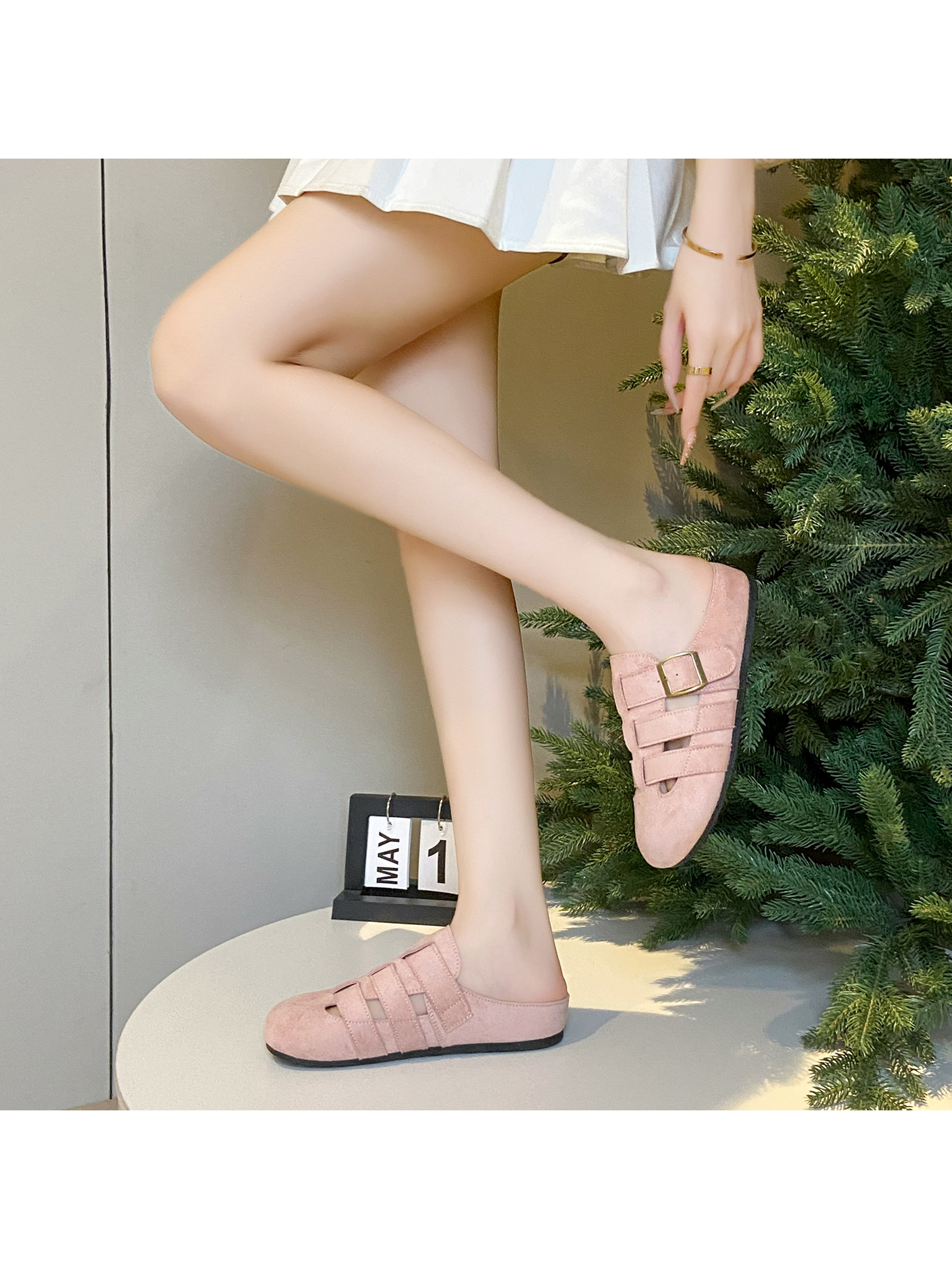 Light Pink Flat Sandals