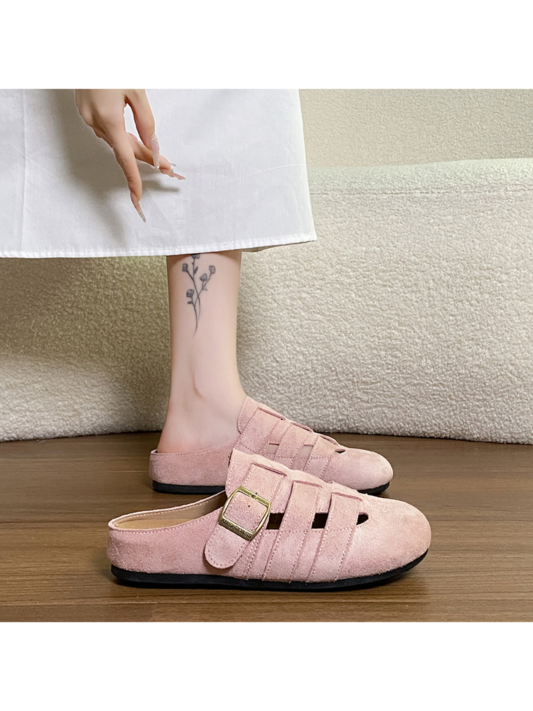 Light Pink Flat Sandals