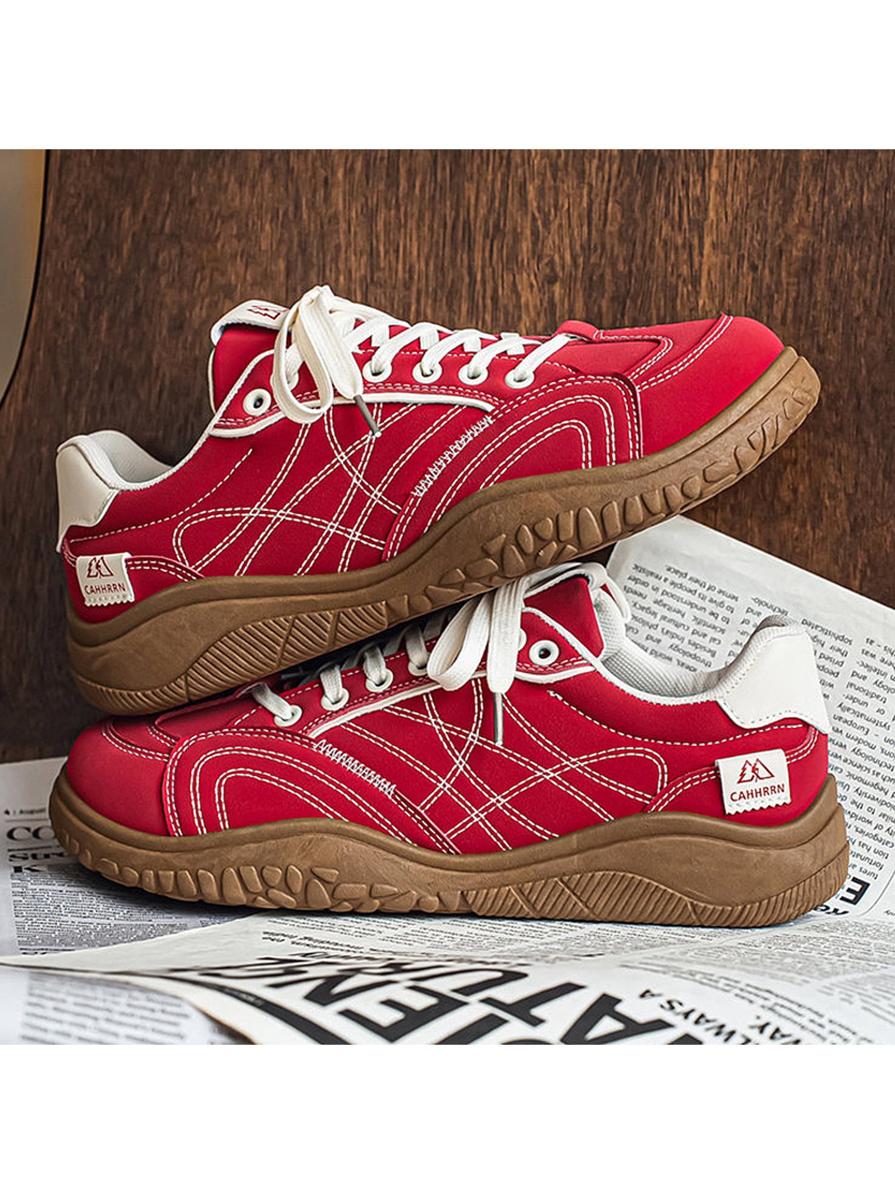 Mens Red Casual Shoes
