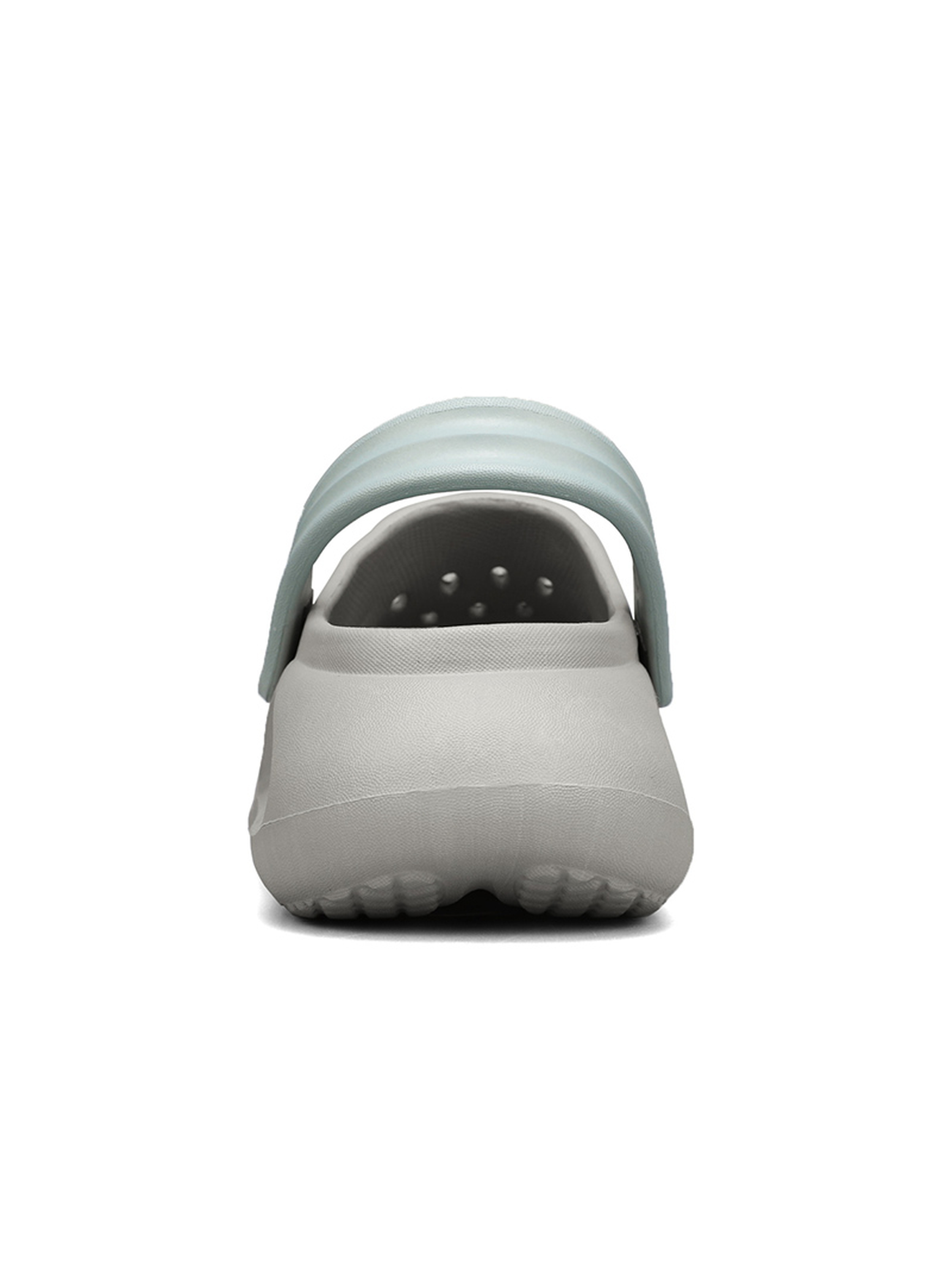 Mens Grey Casual Slip-On Clogs with Adjustable Strap