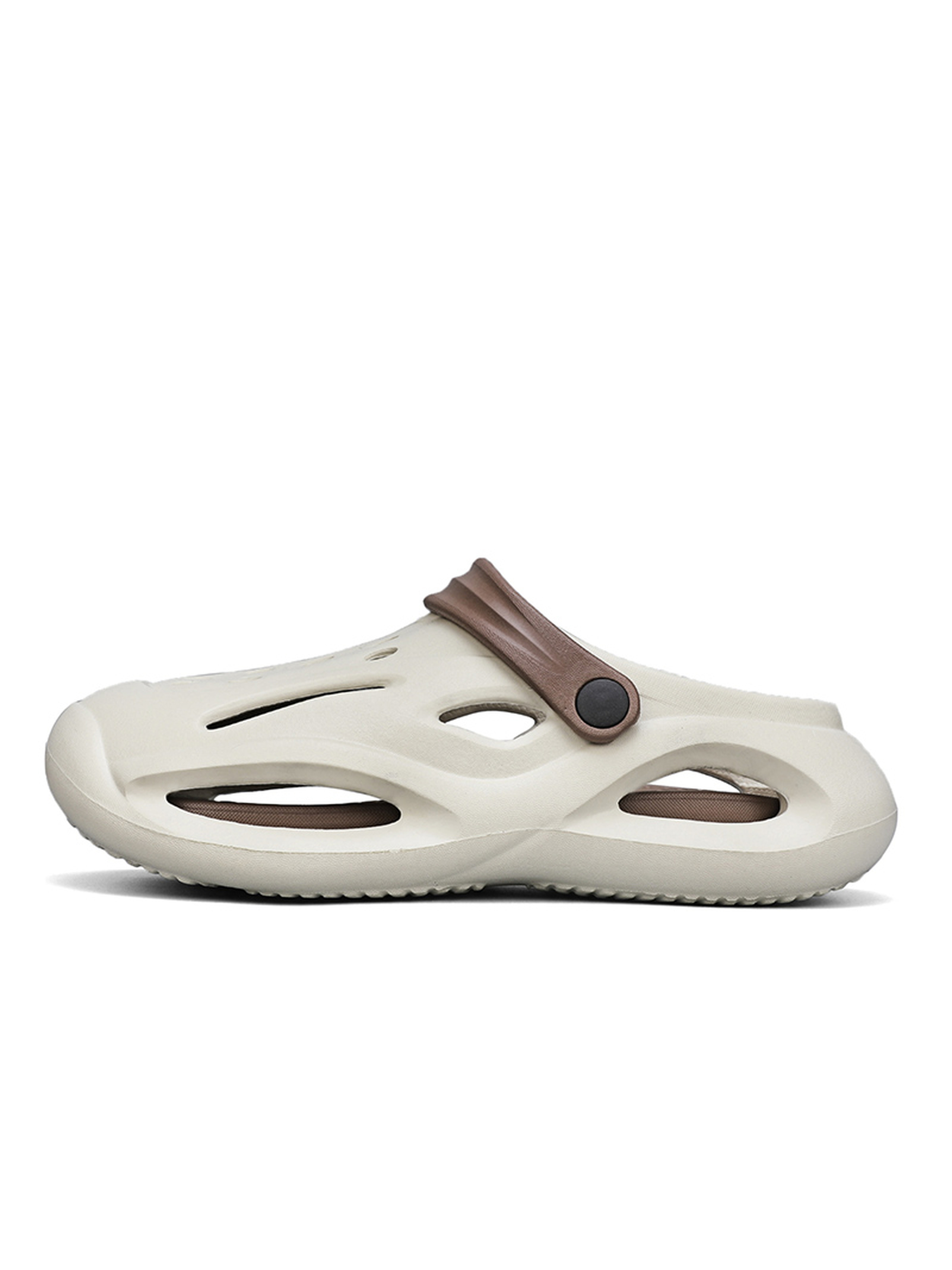 Beige Mens Comfort Clogs