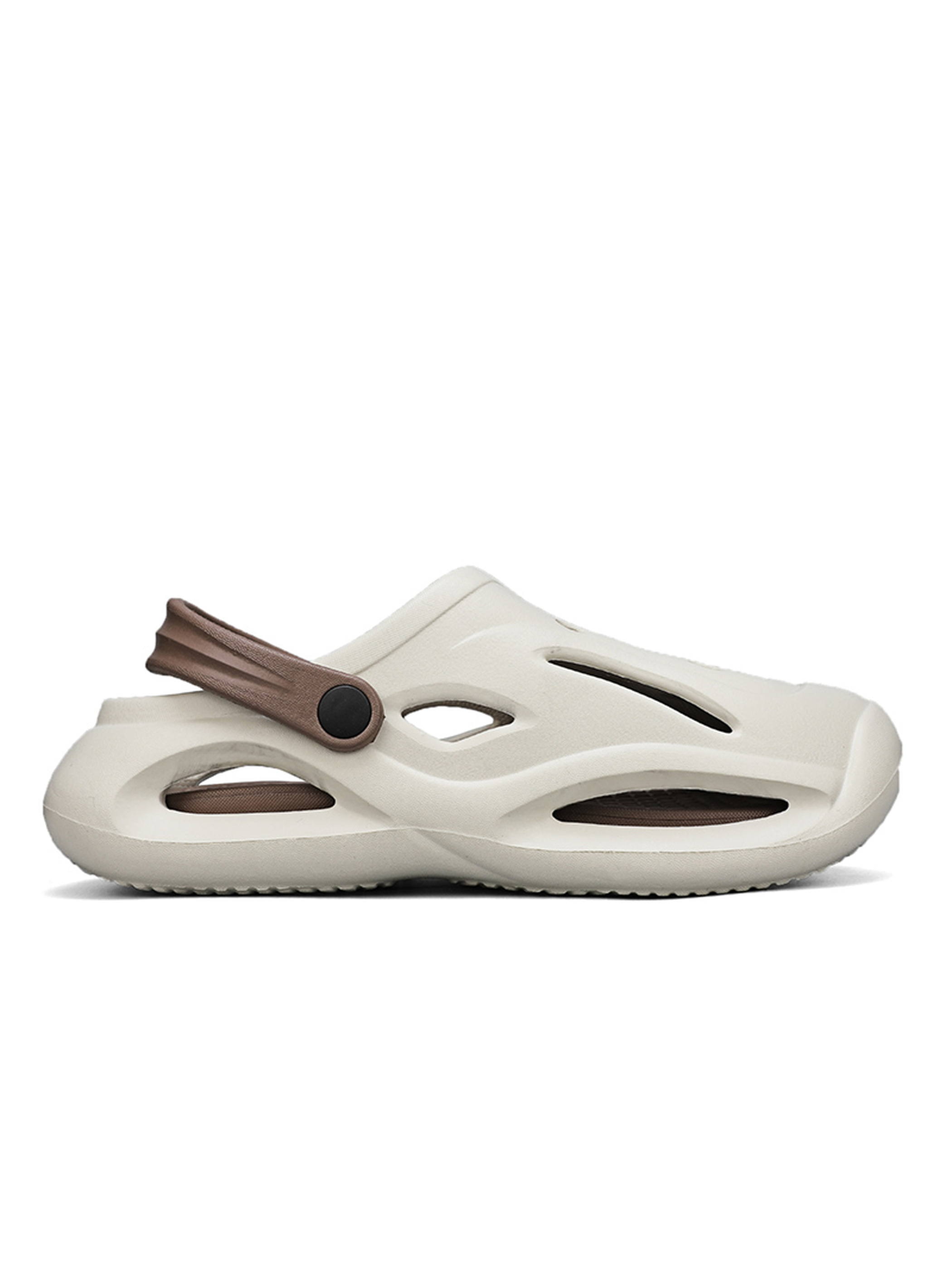 Beige Mens Comfort Clogs