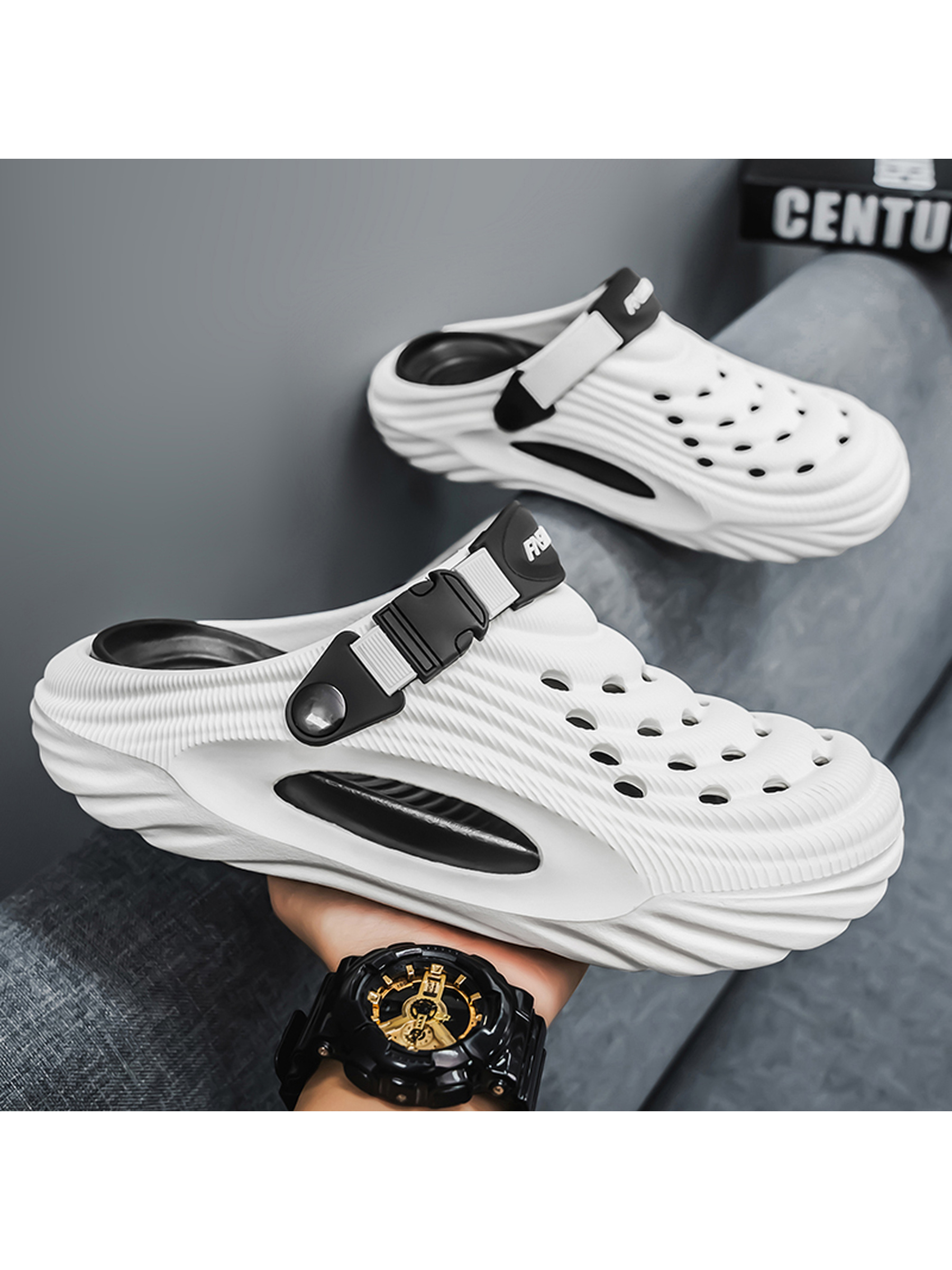 White Casual Sandals with Adjustable Strap