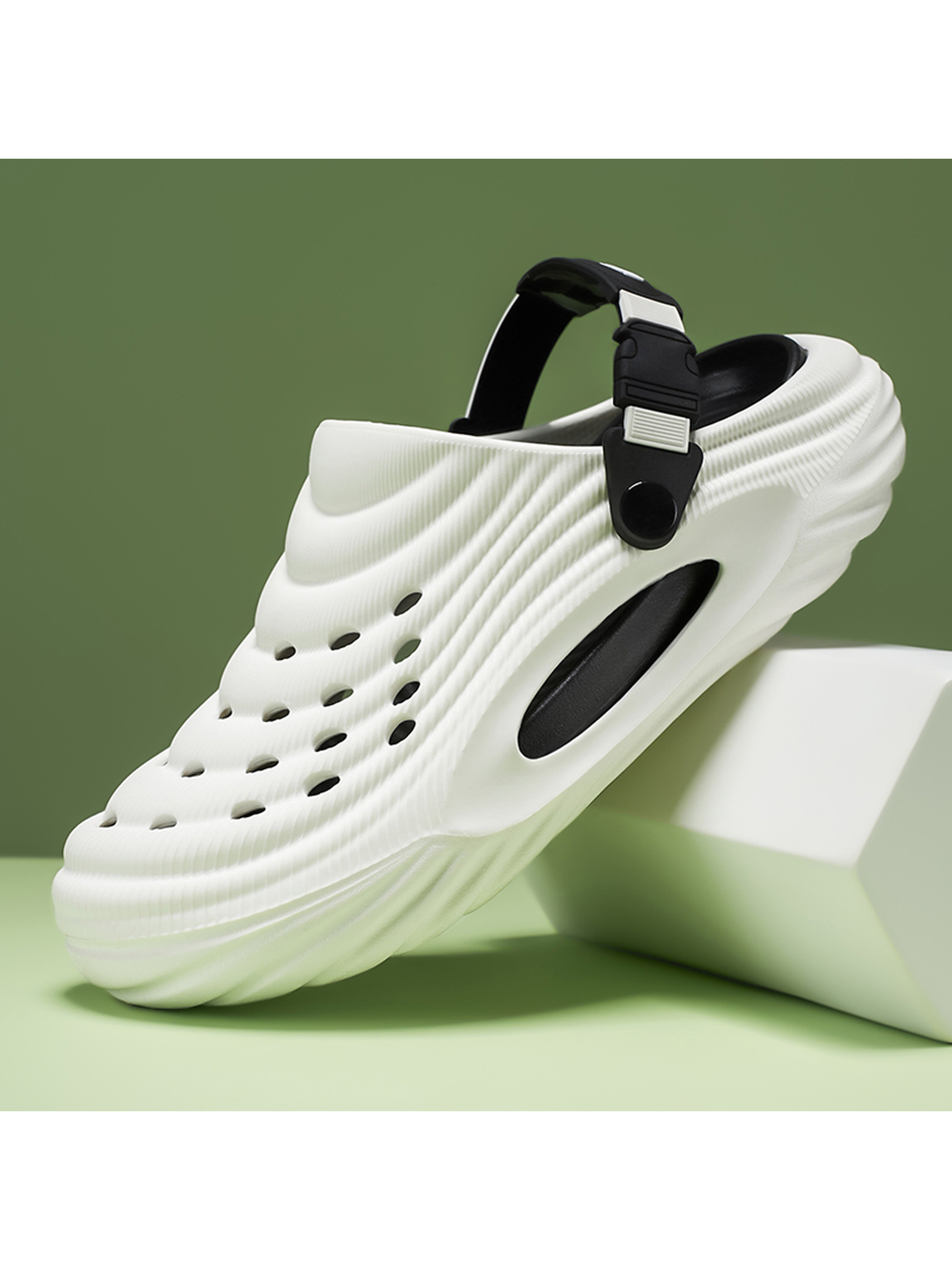 White Casual Sandals with Adjustable Strap