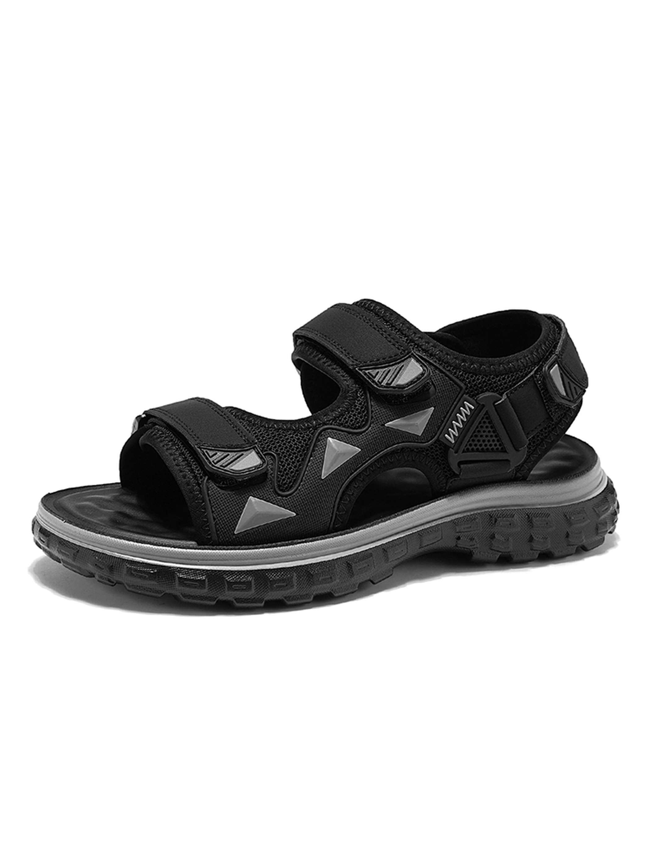 Black Adjustable Straps Sandals