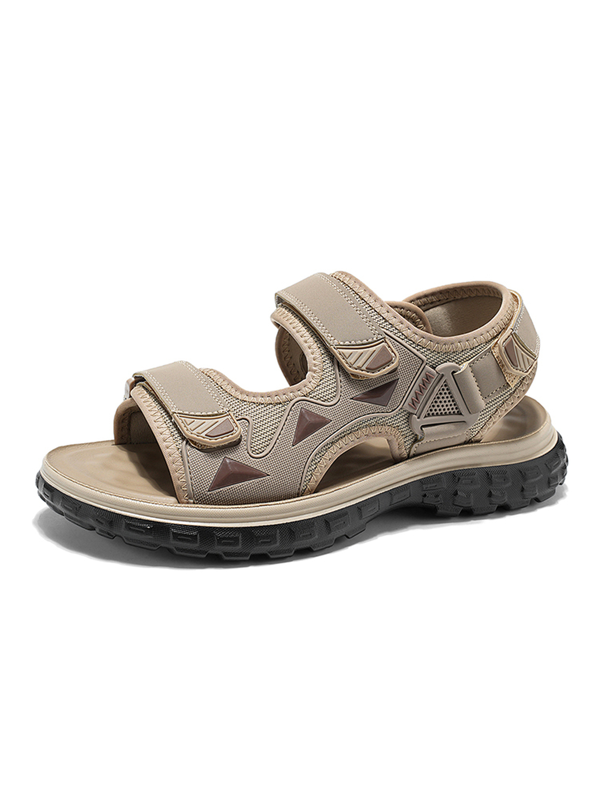 Beige Casual Velcro Sandals