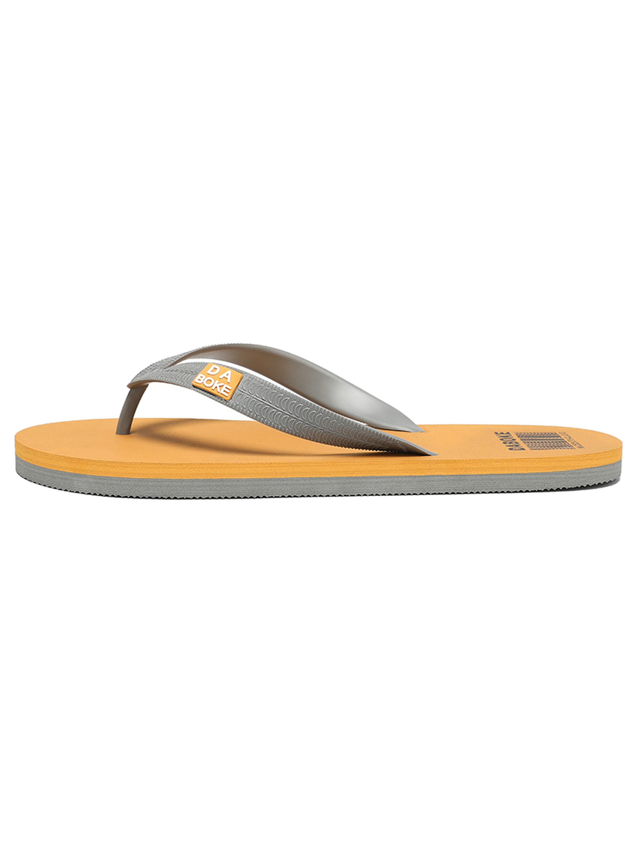 Mens Yellow Canvas Flip-Flops