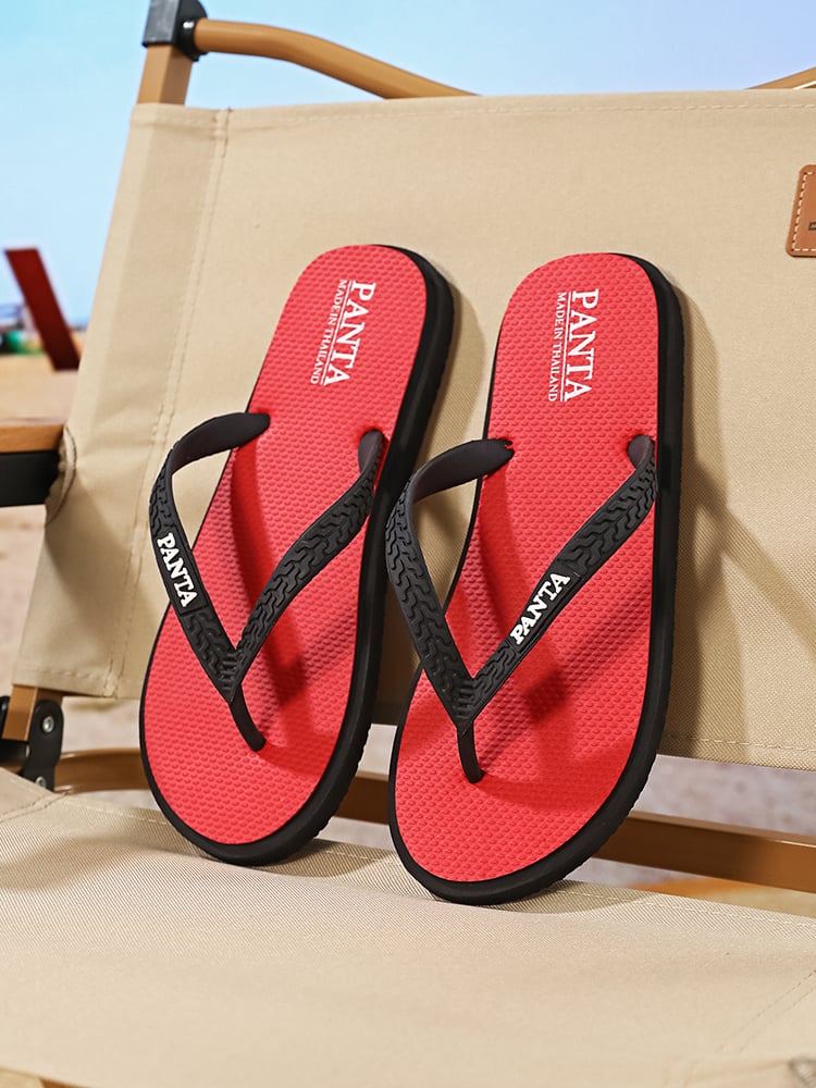Red Comfort Slip-On Flip Flops
