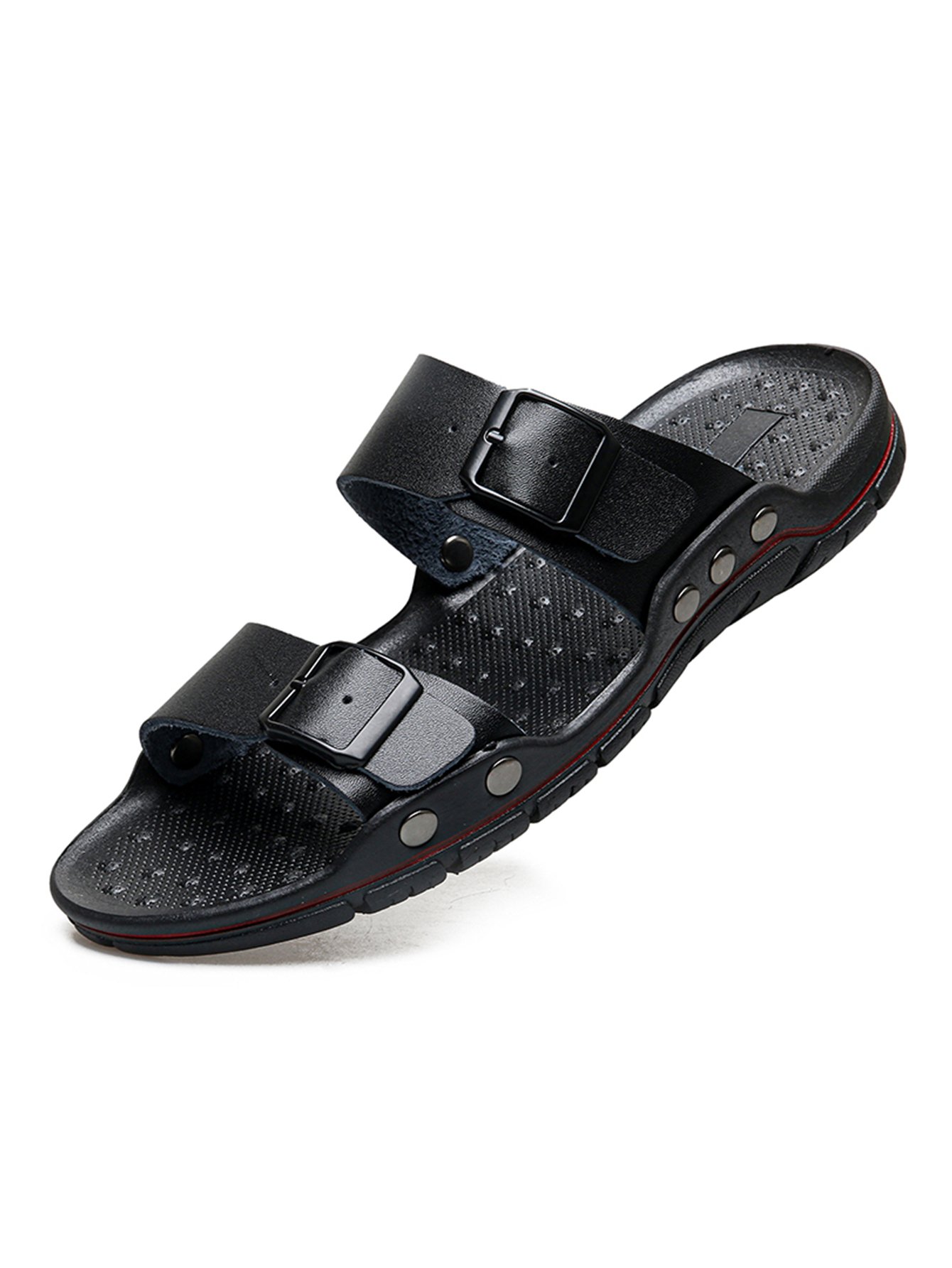 Black Casual Slides - Slip-On Comfort Sandals