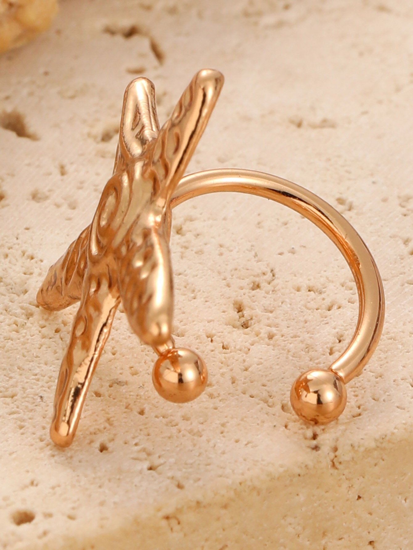 Gold Starfish Ear Cuff 