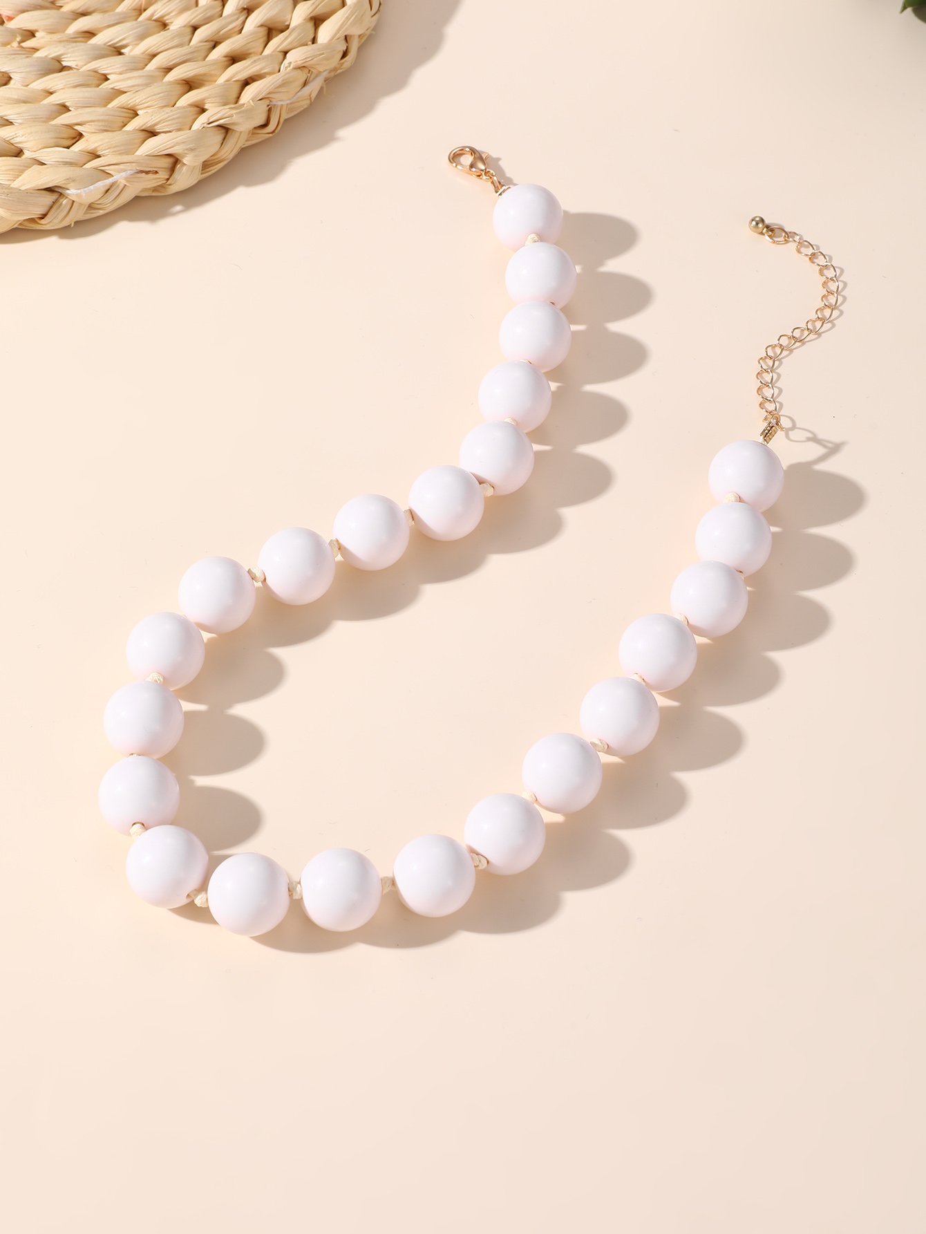 White Beaded Necklace
