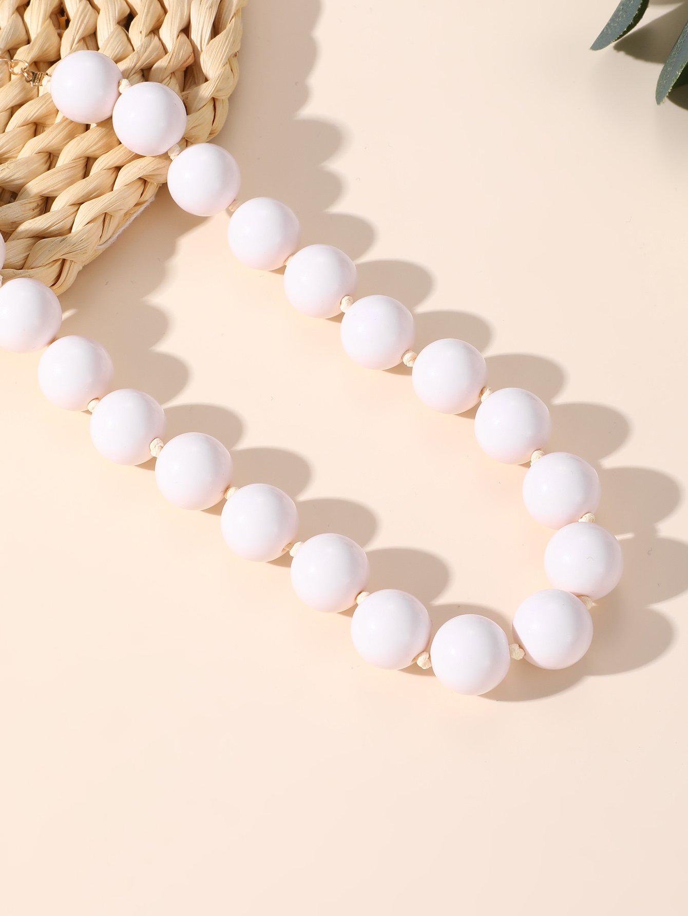White Beaded Necklace