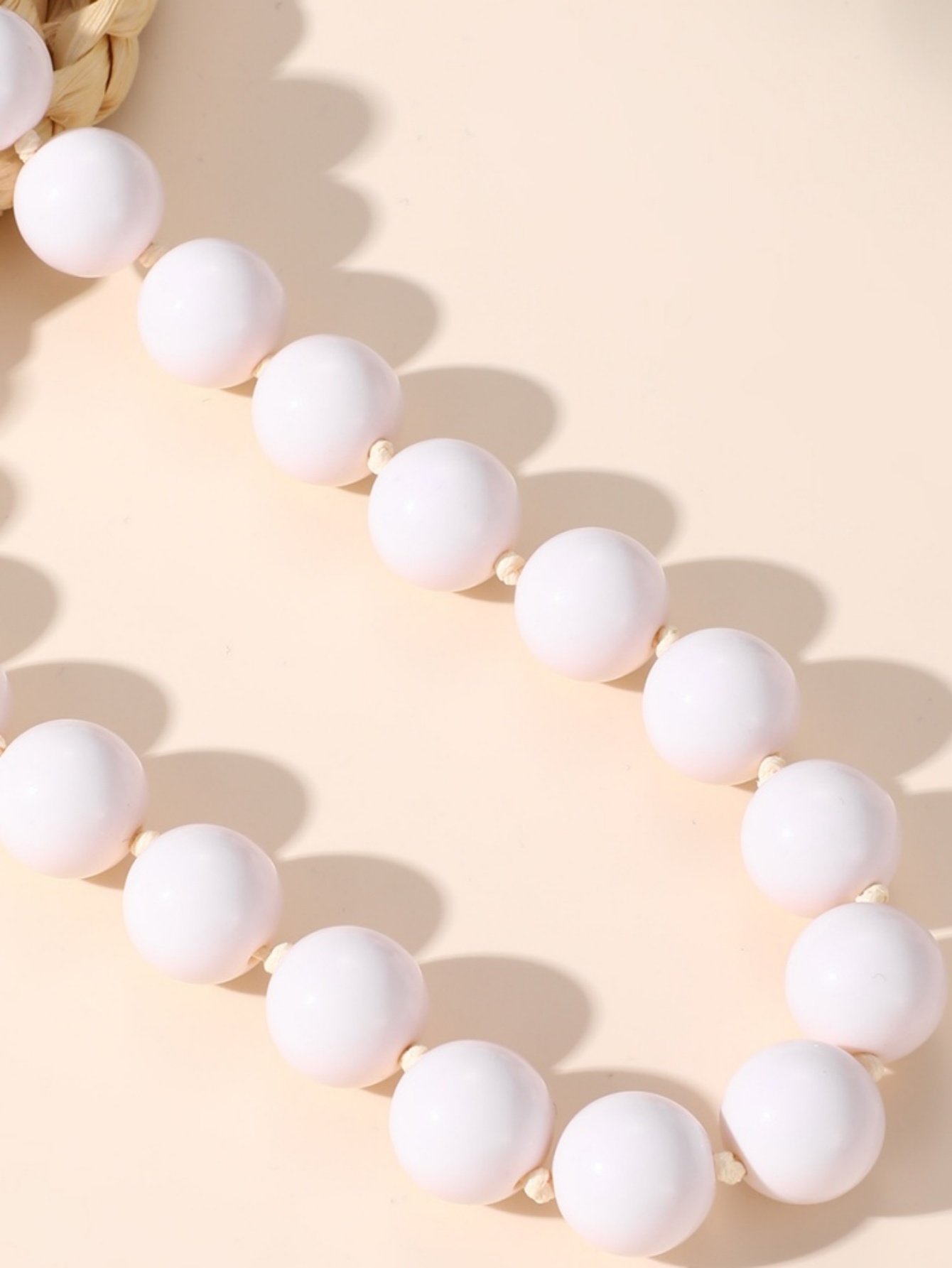 White Beaded Necklace